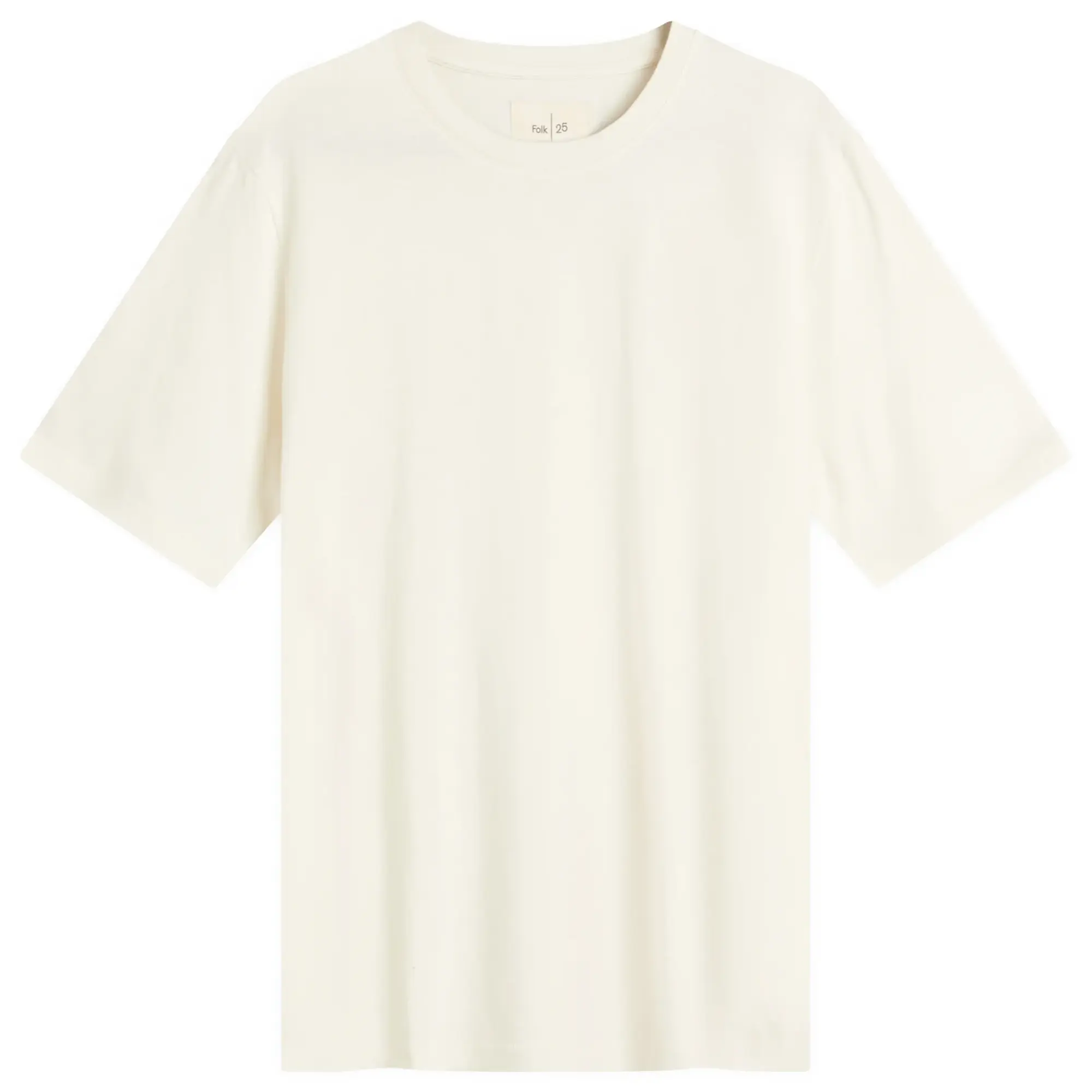 Folk Men's Contrast Sleeve T-Shirt Ecru