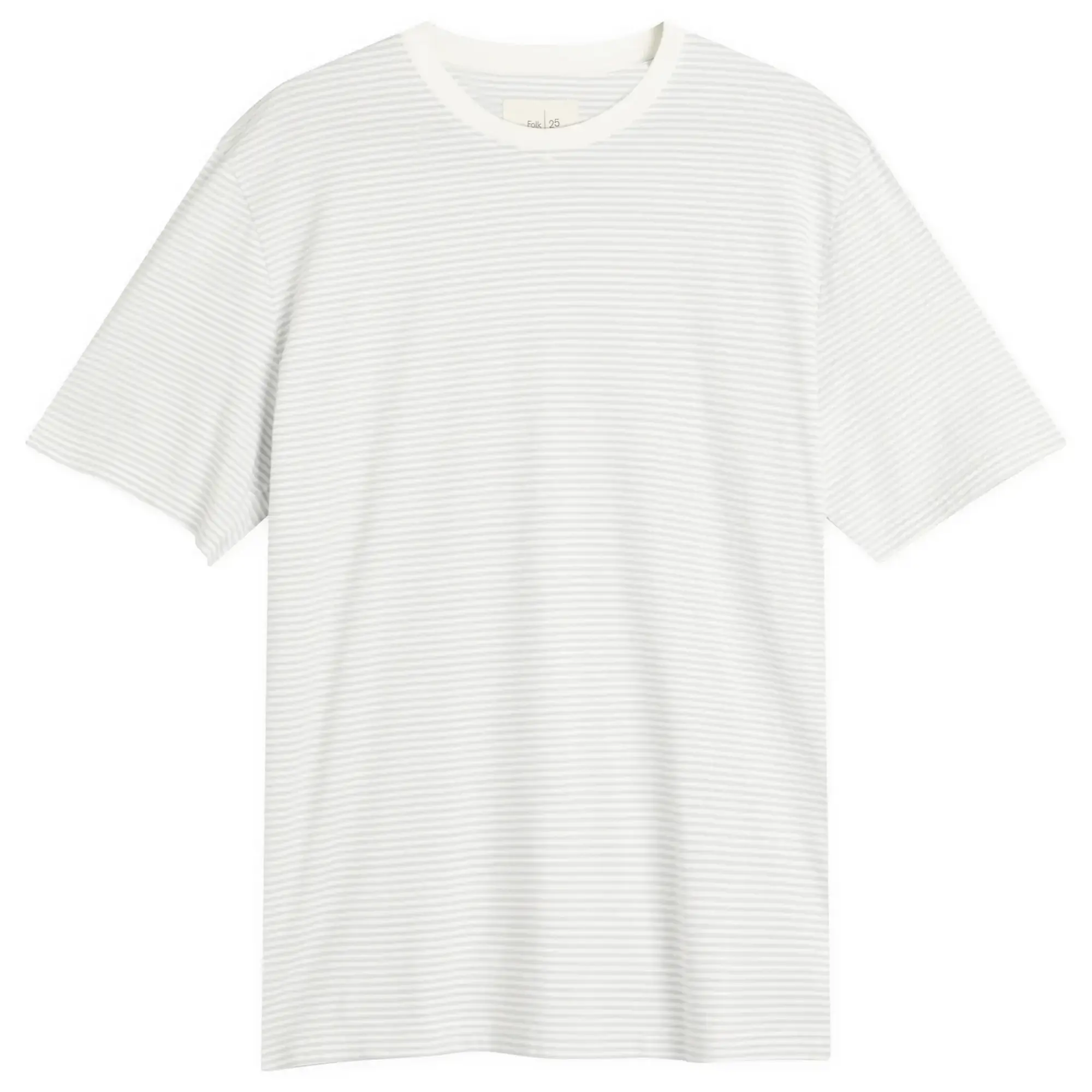 Folk Men's Stripe T-Shirt Soft Blue
