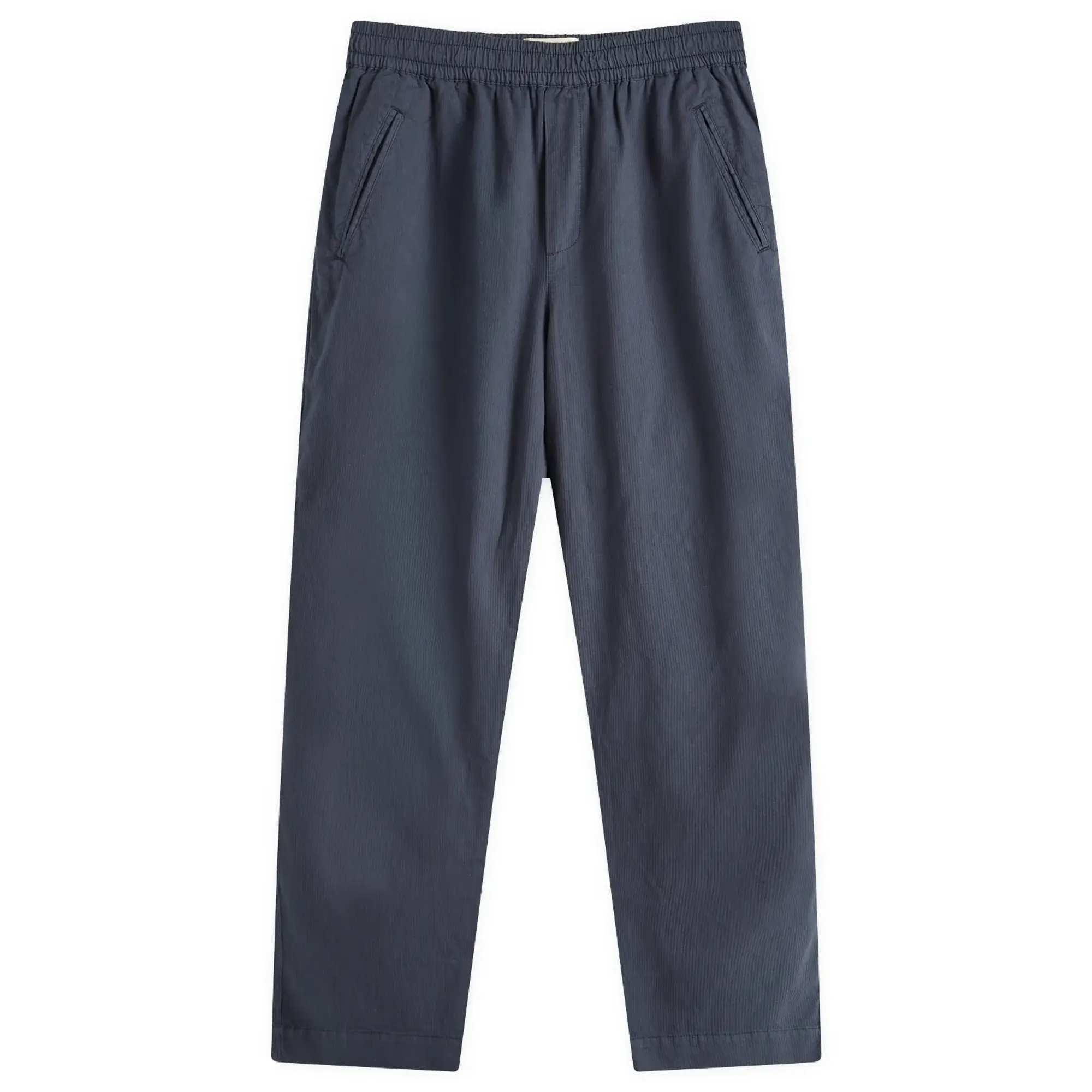 Folk Men's Drawcord Assembly Trouser Navy Mini Stripe