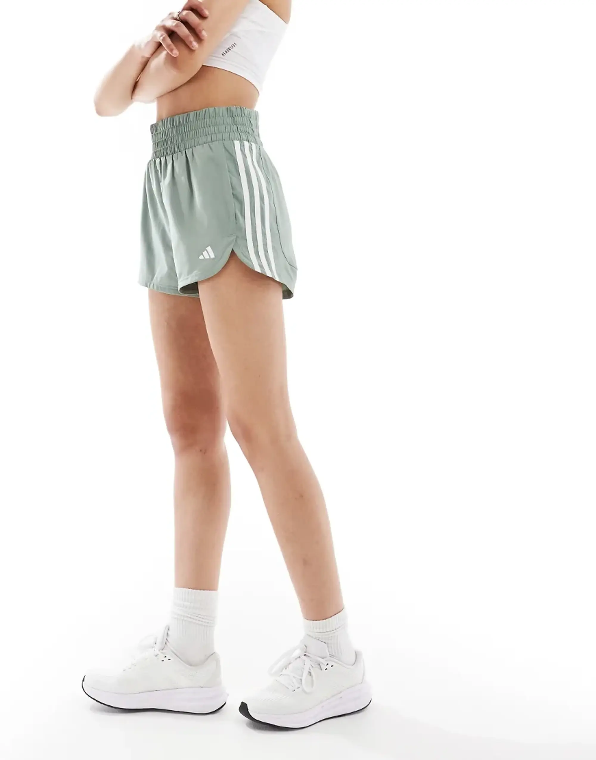 Adidas Pacer Training 3 Stripes Woven High Rise 5´´ Shorts