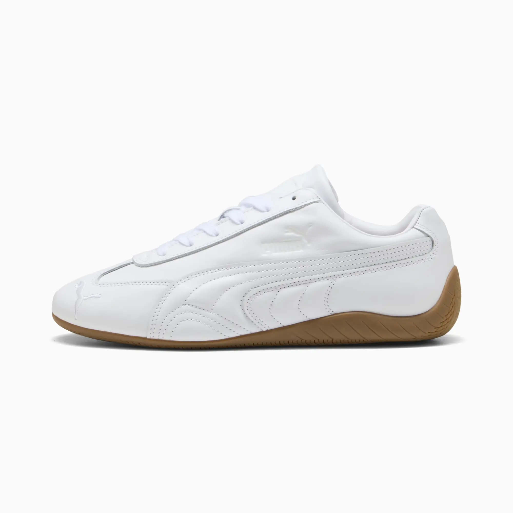 PUMA SpeedCat Leather Sneakers Unisex, White, size 10