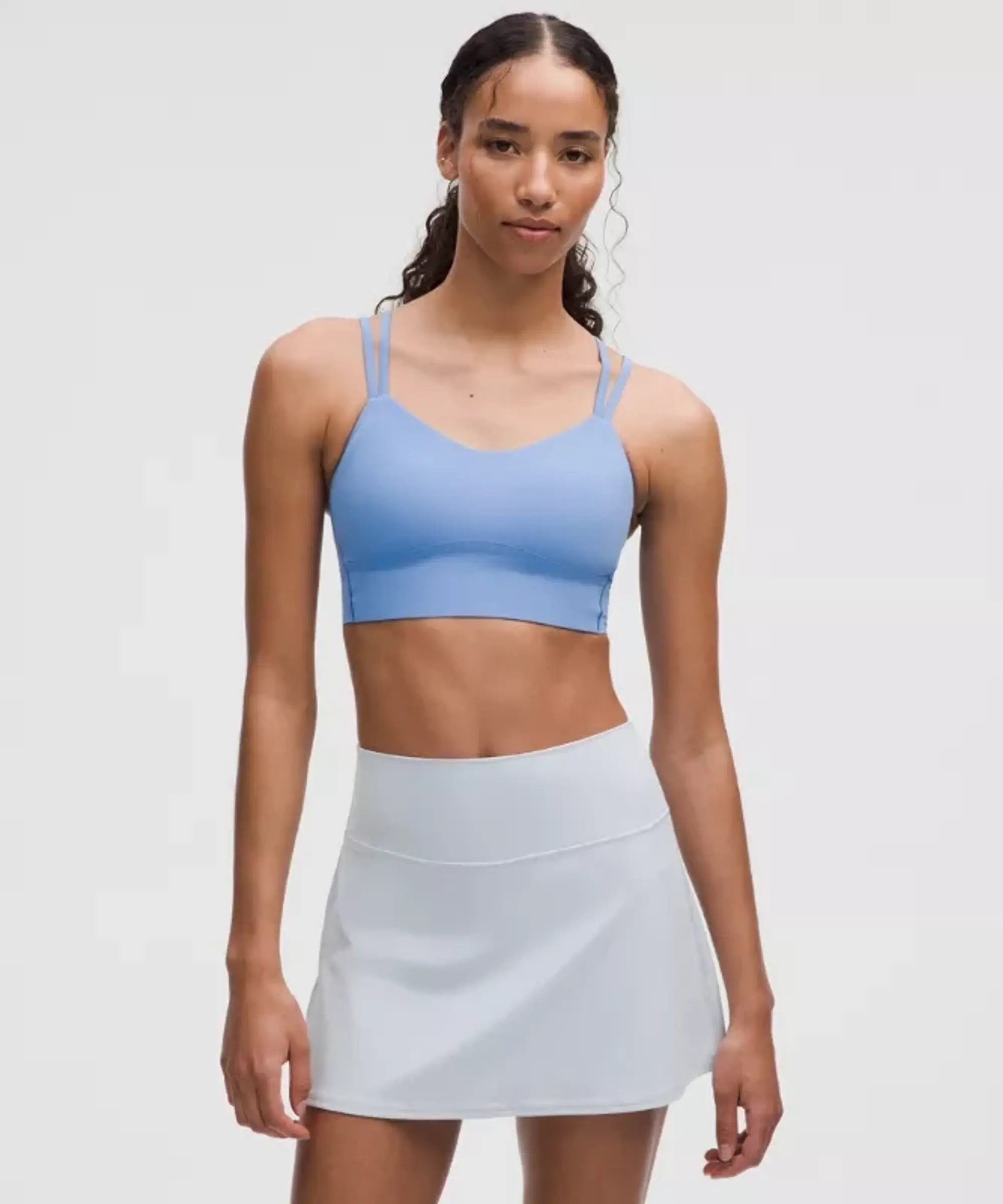 lululemon – Women's Like a Cloud Longline Sports Bra Light Support, B/C Cup – Color Blue – Size 10