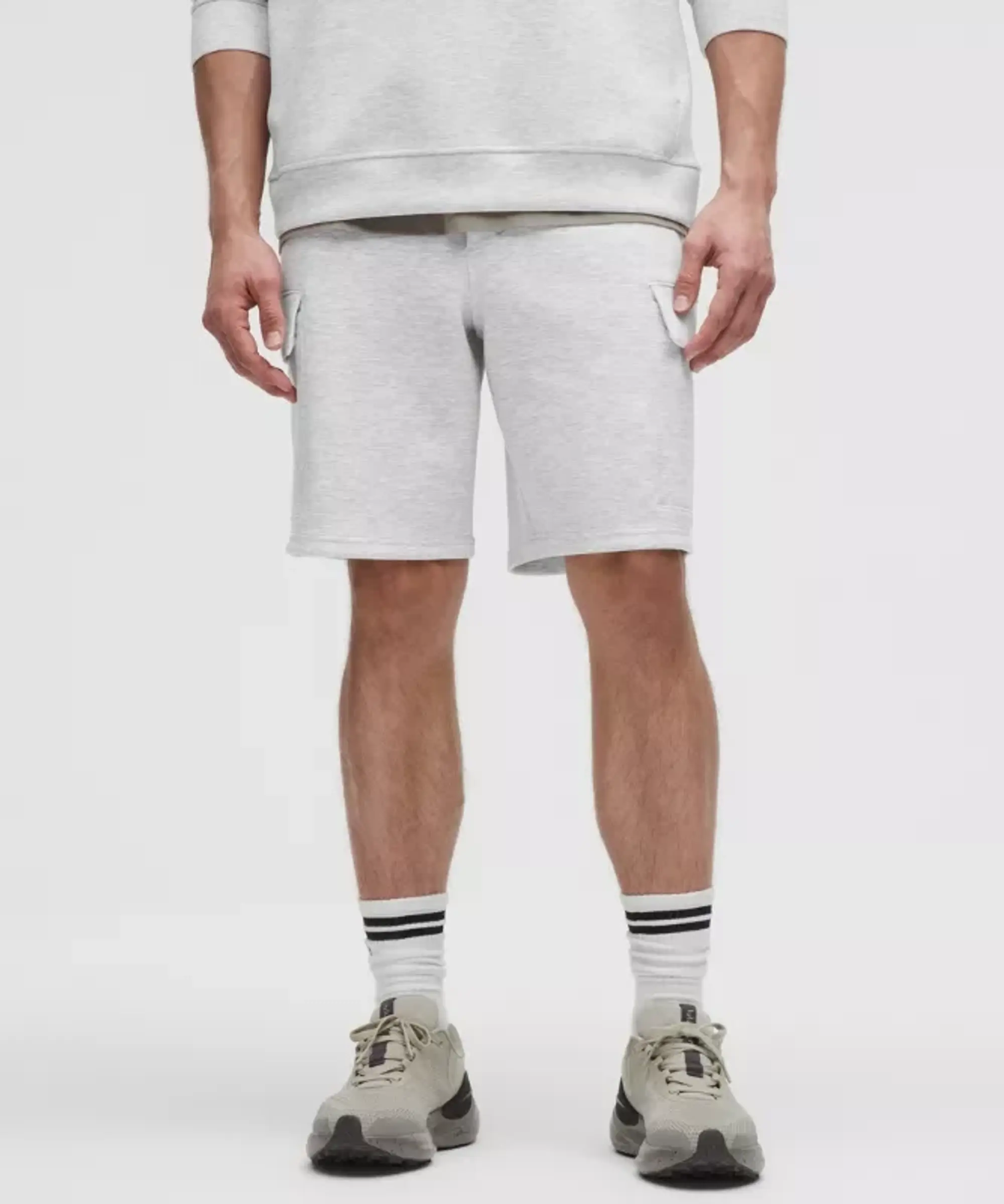 lululemon – Men's Smooth Spacer Cargo Shorts – 9" – Color Light Grey/Grey – Size L