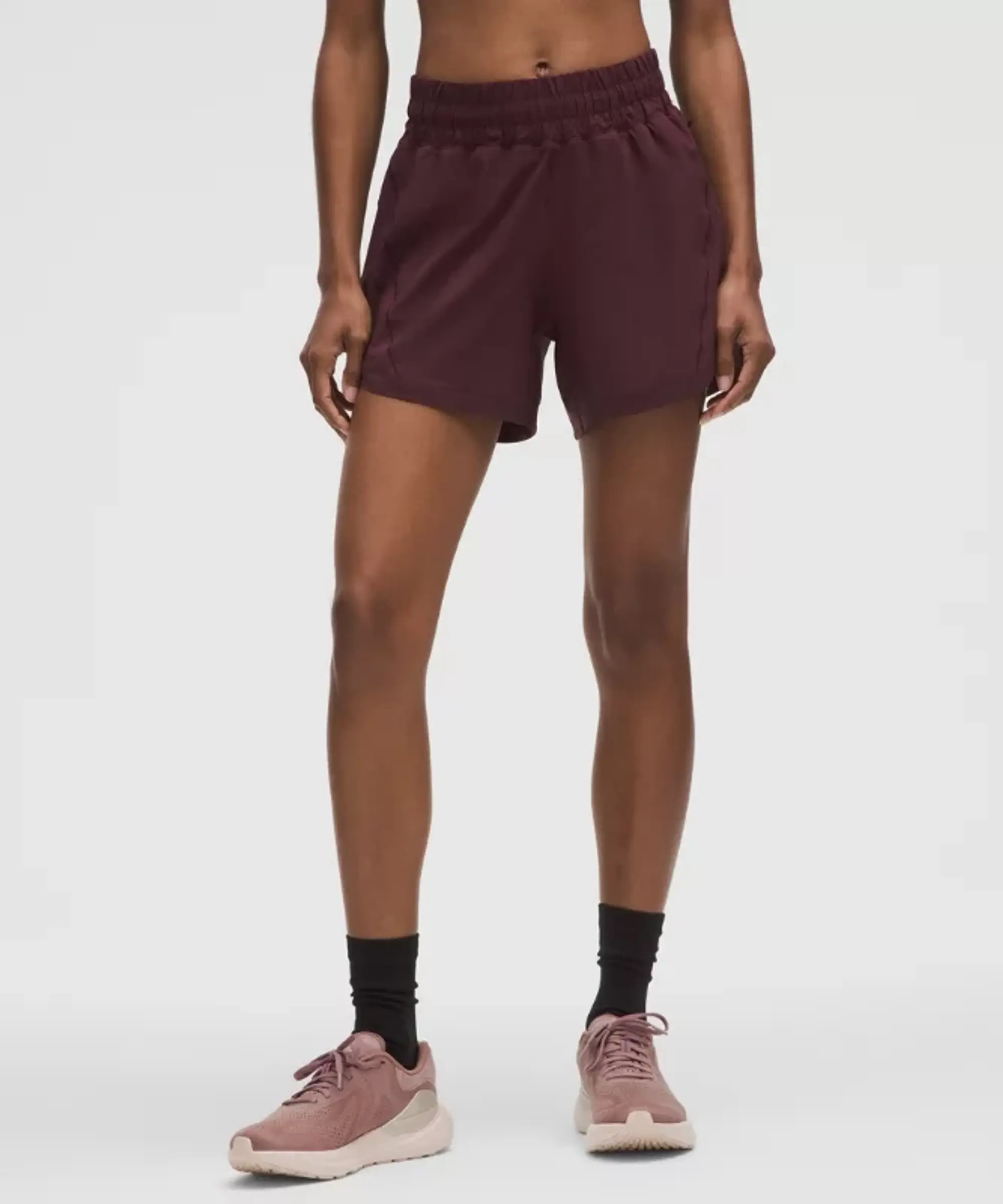 lululemon – Women's Track That High-Rise Lined Shorts – 5" – Color Purple – Size 0