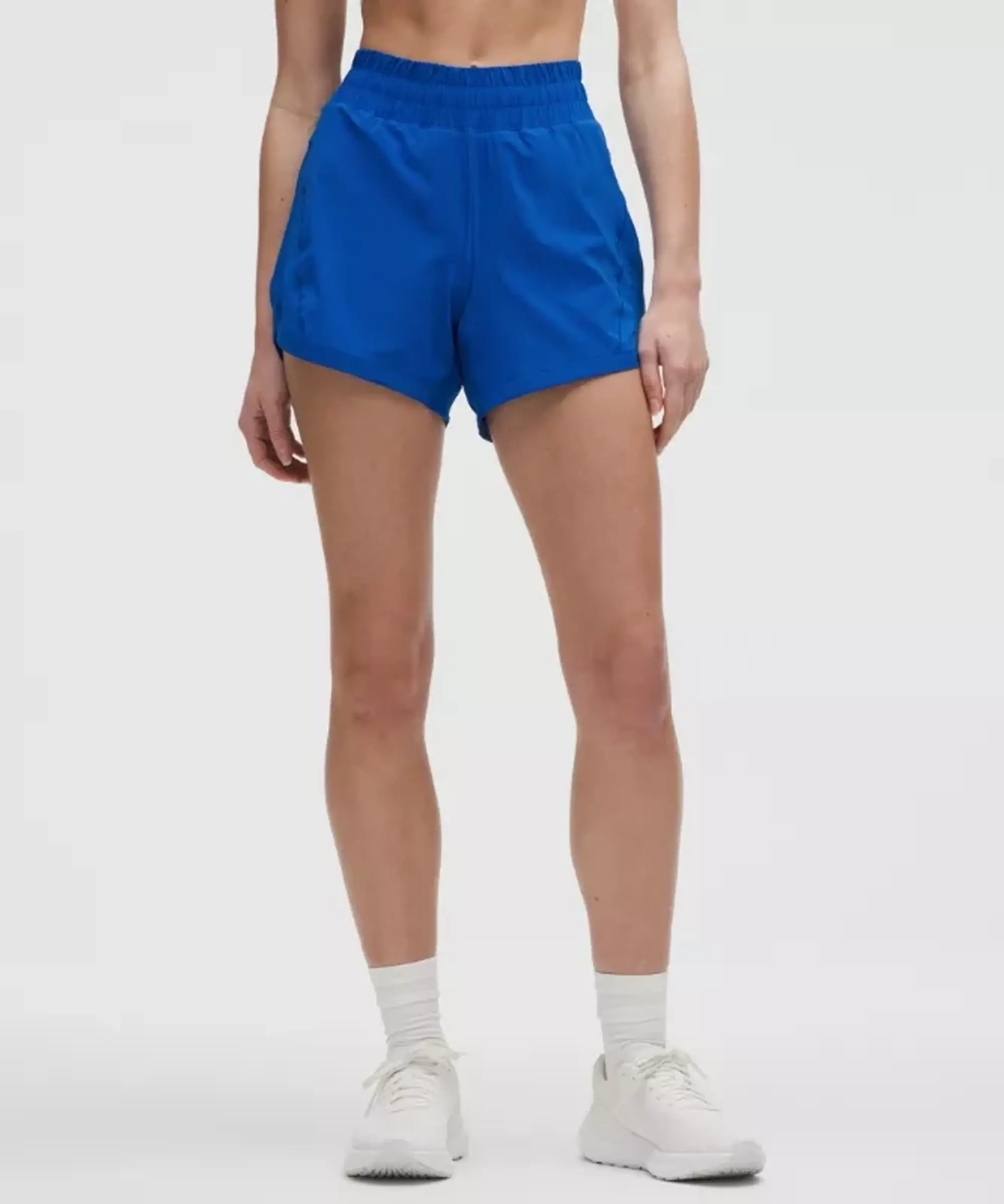 lululemon – Women's Track That High-Rise Lined Shorts – 5" – Color Blue – Size 0