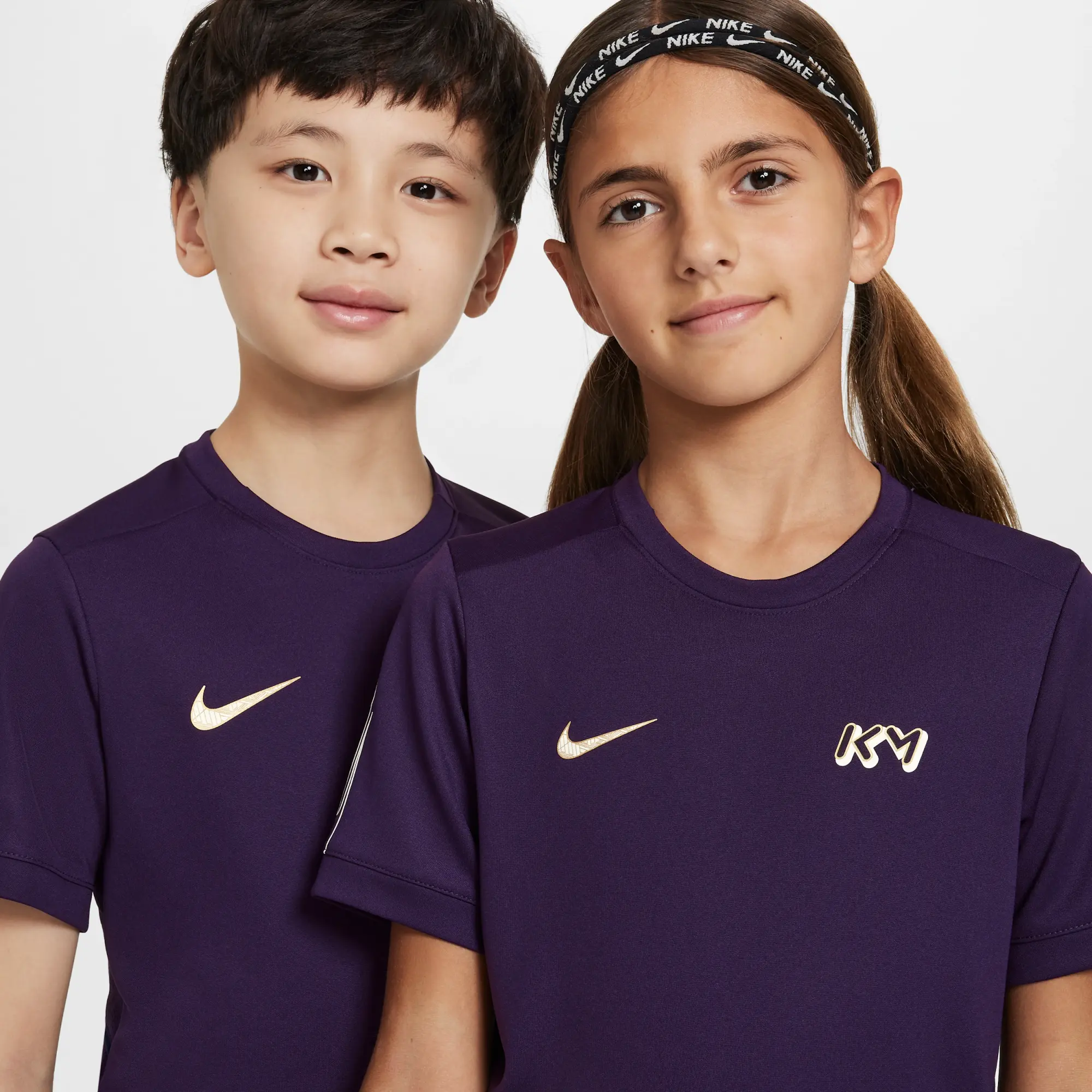 Nike Kylian Mbappé Academy Older Kids' Dri-FIT Football Top - Purple - Polyester