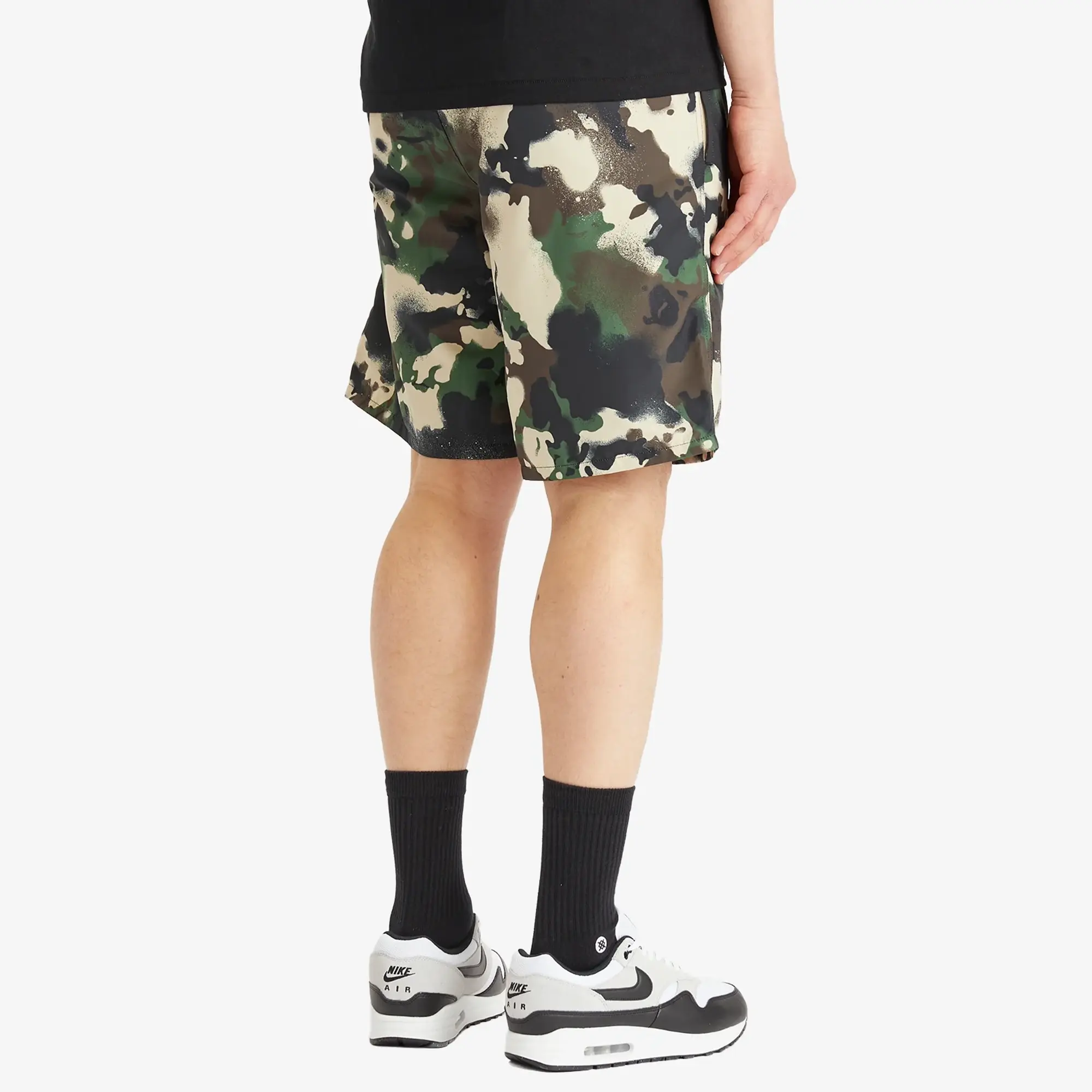 A Bathing Ape Men's Map Camo Regular Fit Beach Shorts Green