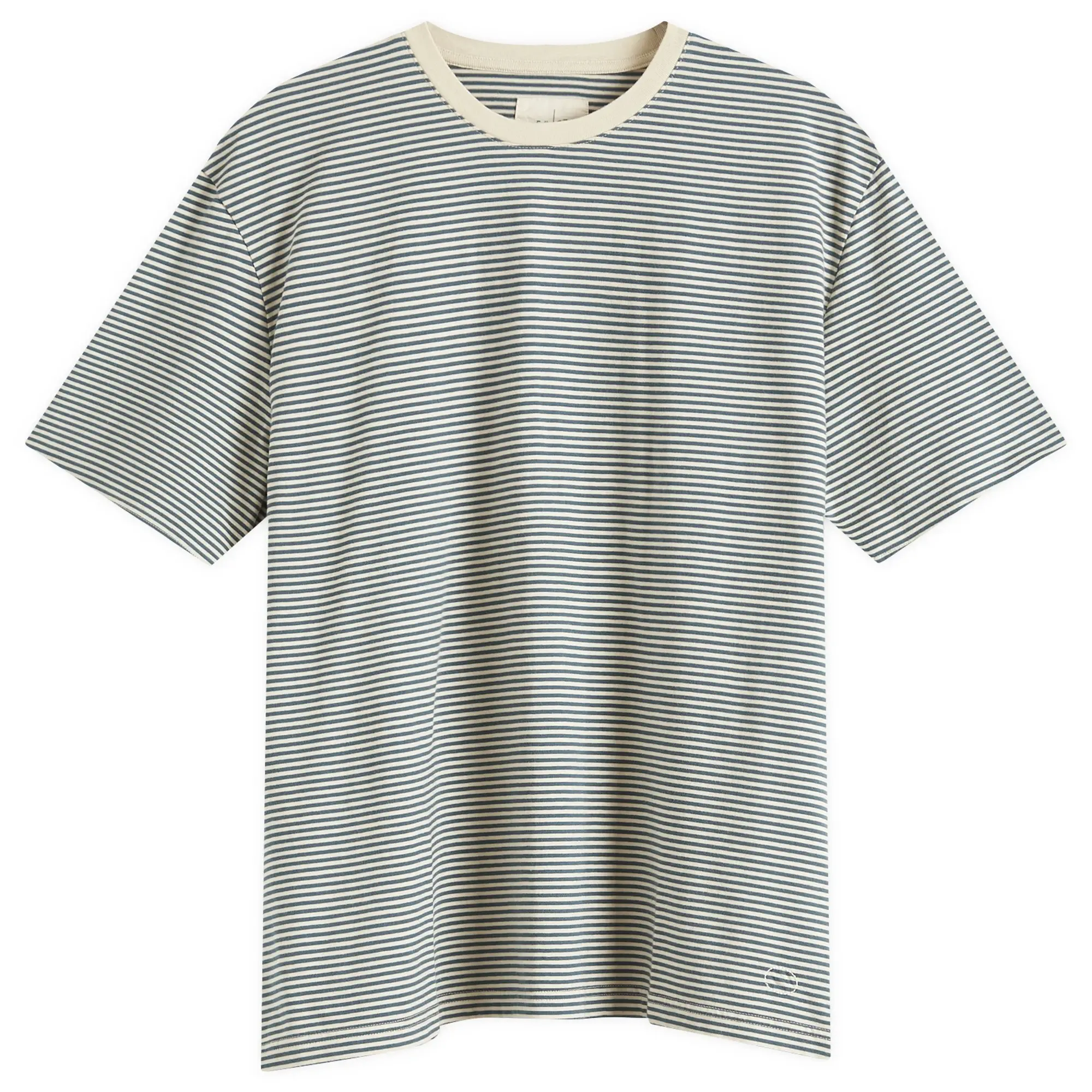 Folk Men's Stripe T-Shirt Deep Green
