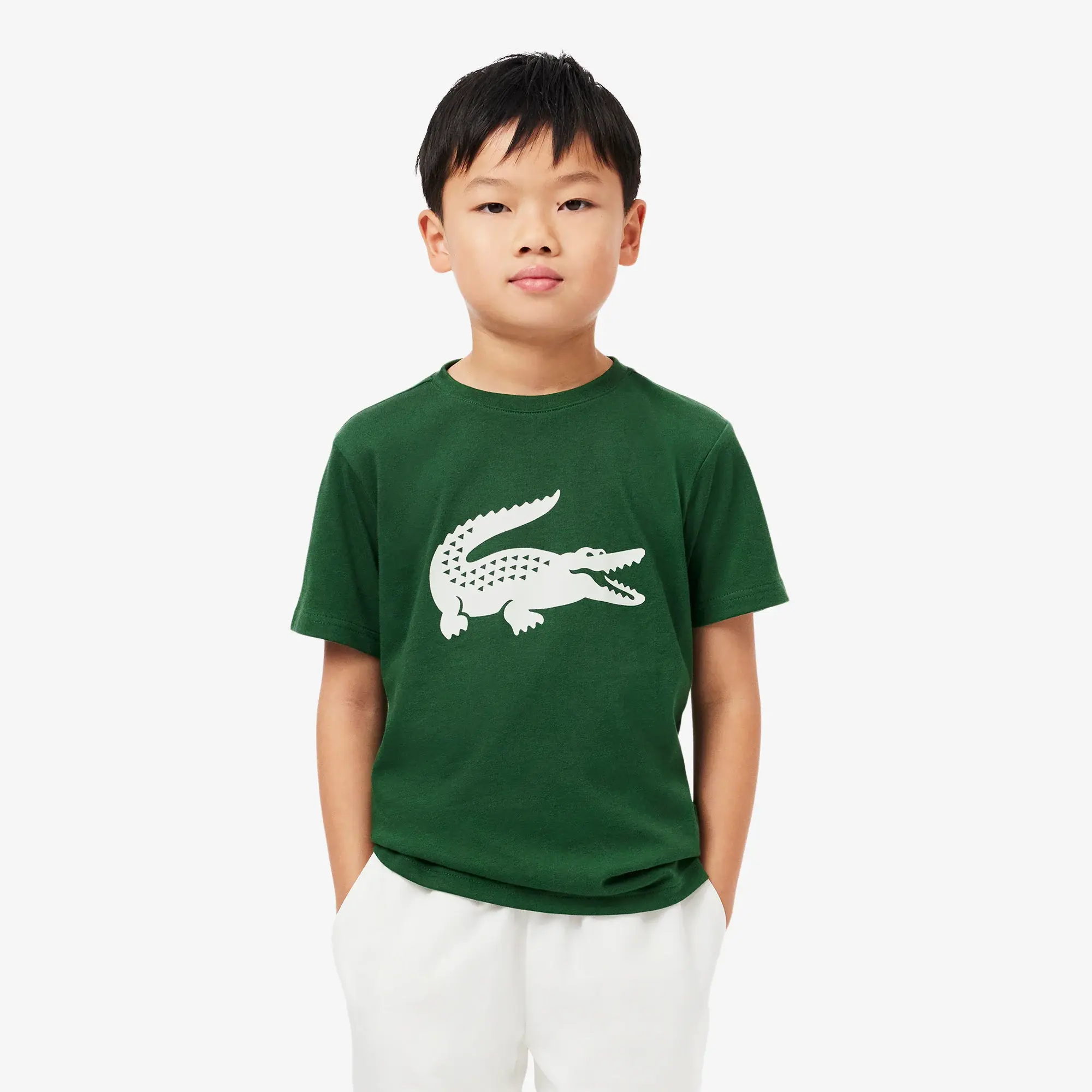 Lacoste Oversized Technical Cotton Sport T-shirt - Green / White