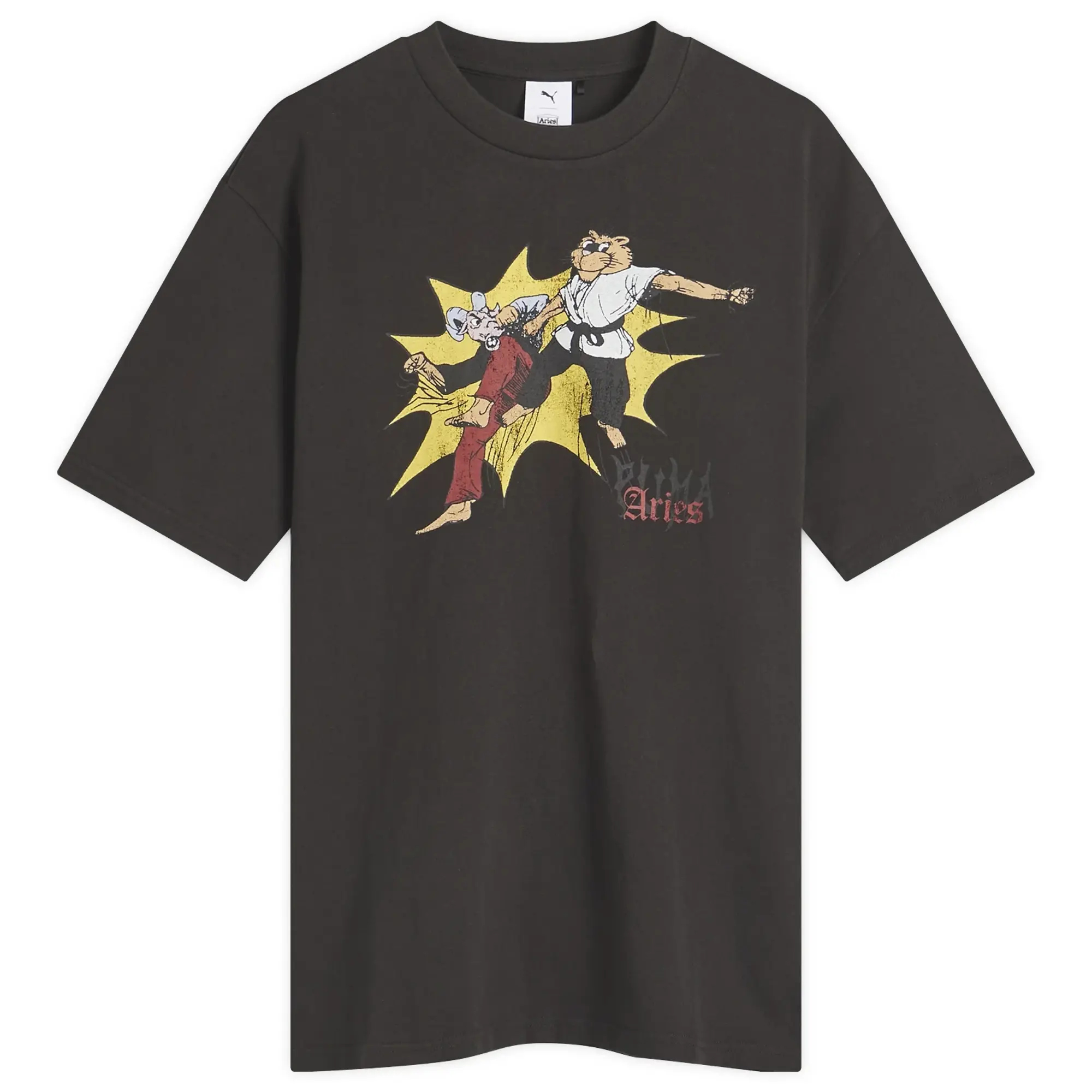 PUMA x Aries Graphic Tee Shirt Unisex, Black, size Large