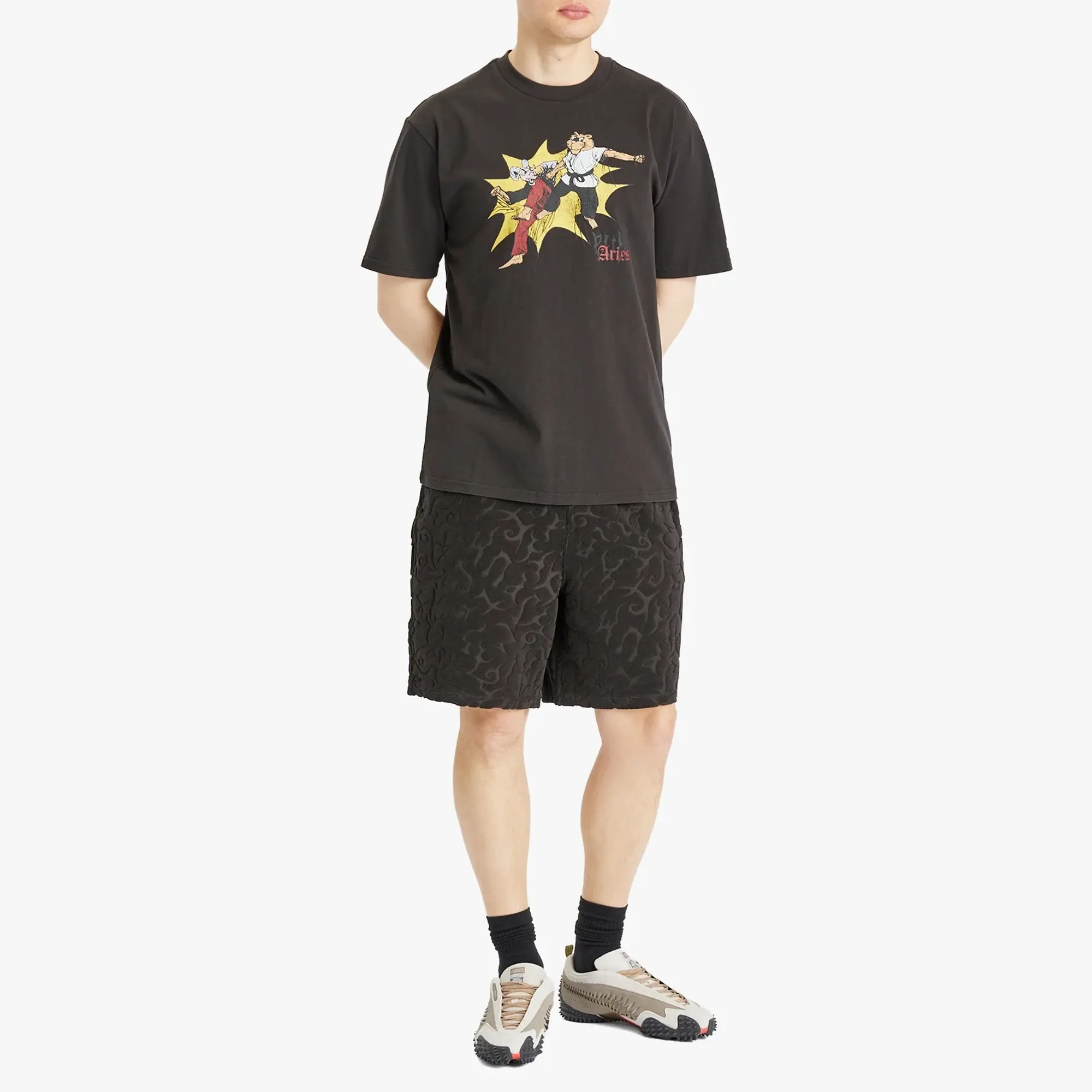 PUMA x Aries Graphic Tee Shirt Unisex, Black, size Large