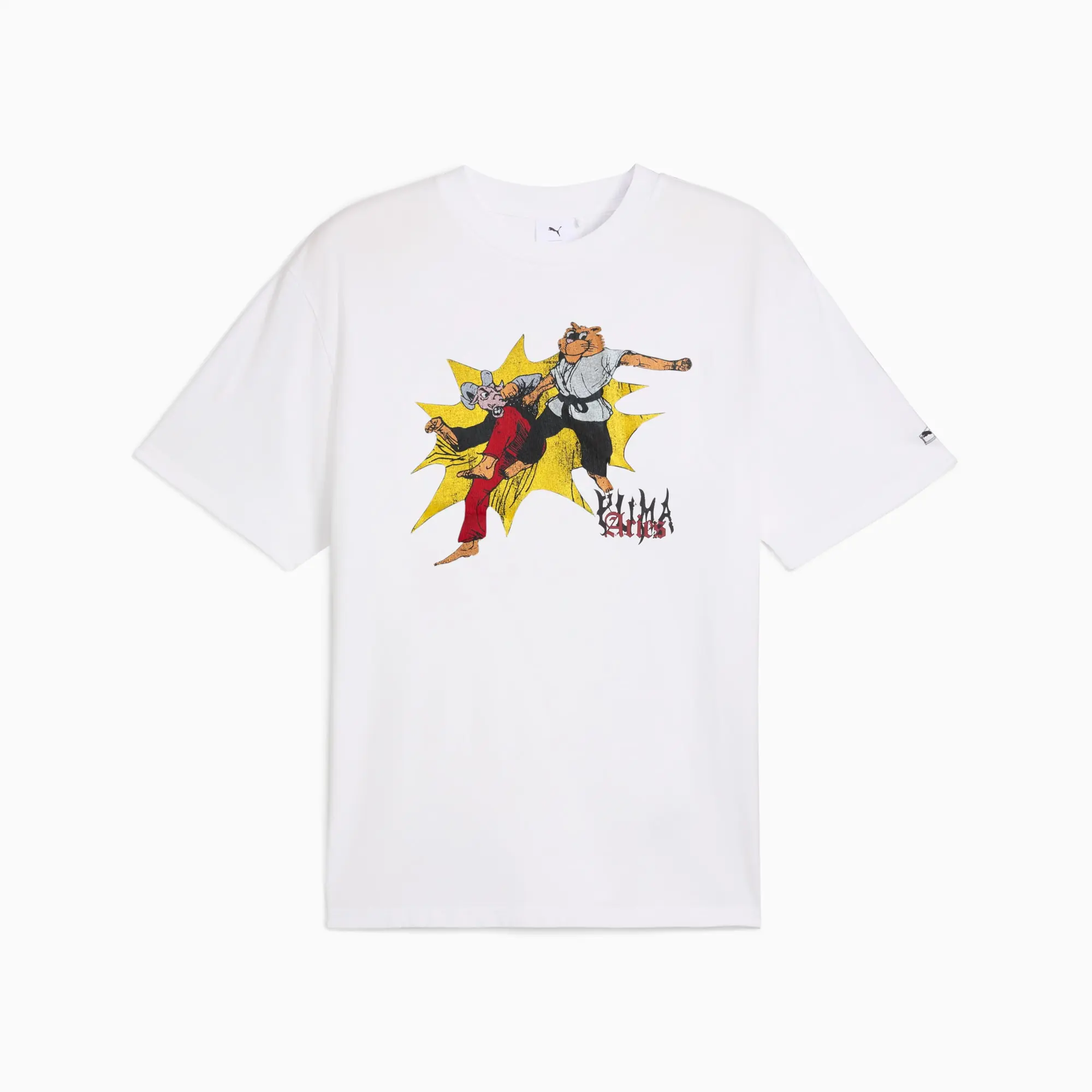 PUMA x Aries Graphic Tee Shirt Unisex, White, size Large