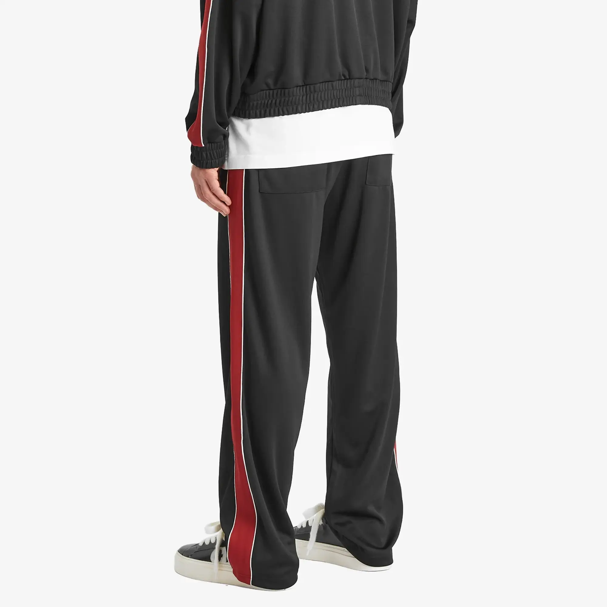 Cole Buxton Men's Contrast Tape Track Pant Black/Red