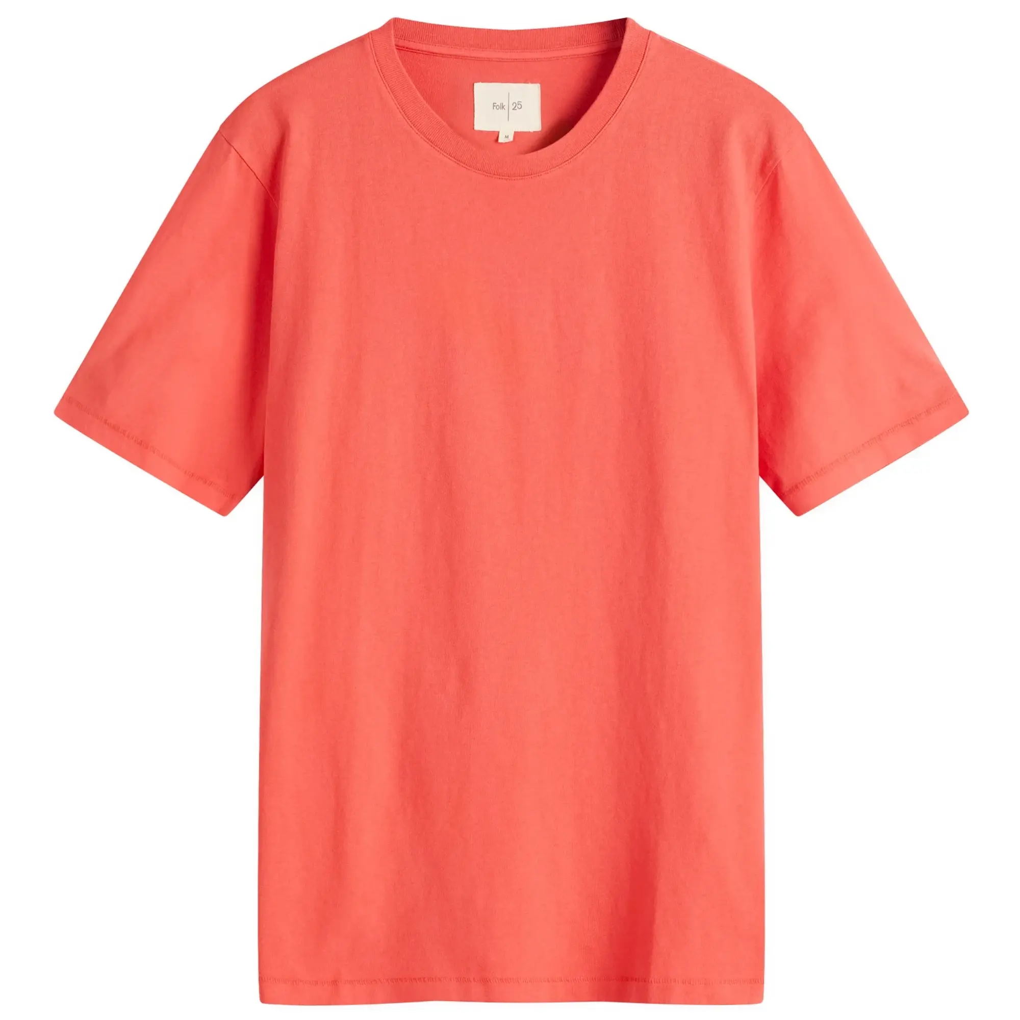 Folk Men's Contrast Sleeve T-Shirt Raspberry