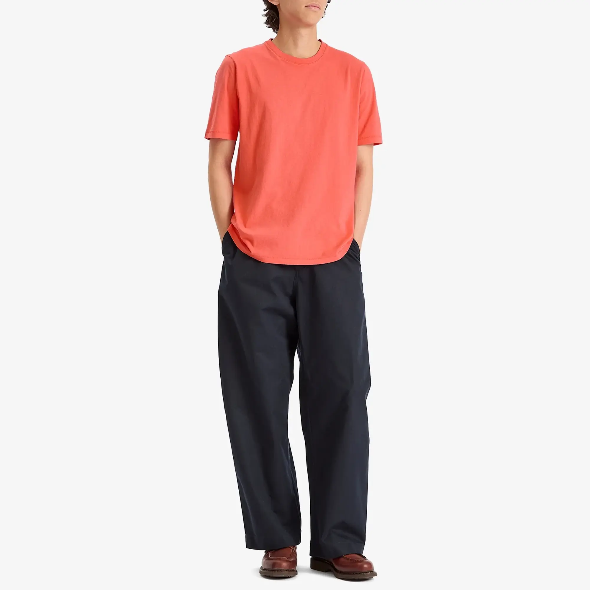 Folk Men's Contrast Sleeve T-Shirt Raspberry