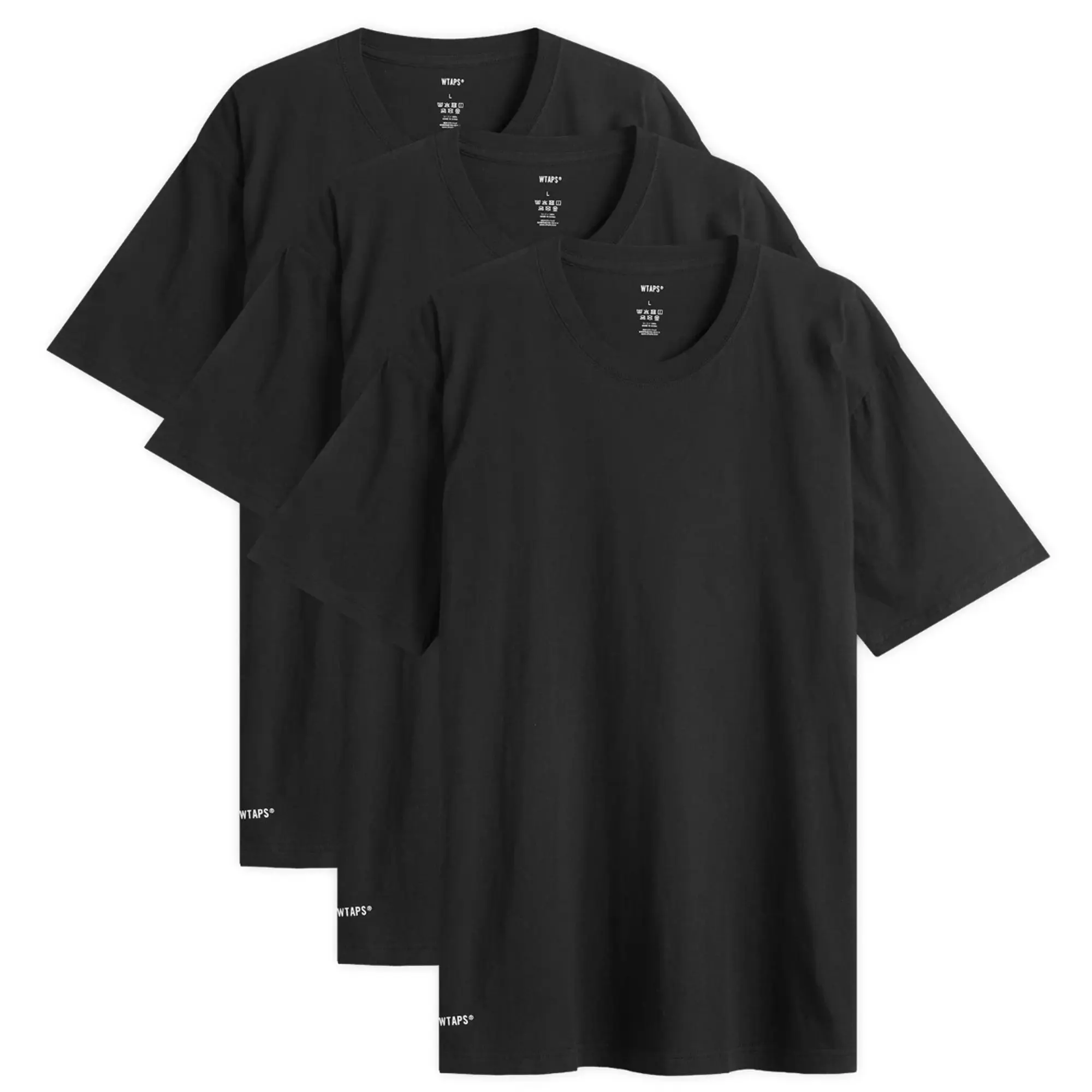 WTAPS Men's Skivvies T-Shirt - 3-Pack Black