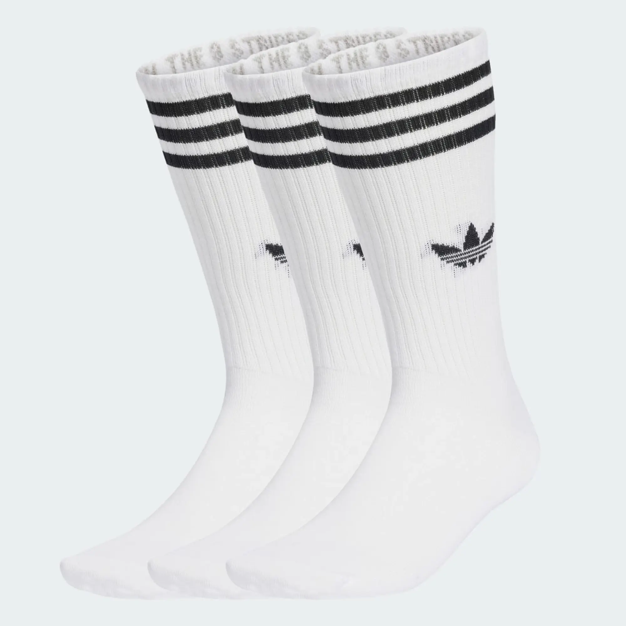 adidas 3-Stripes High Crew Socks 3 Pairs