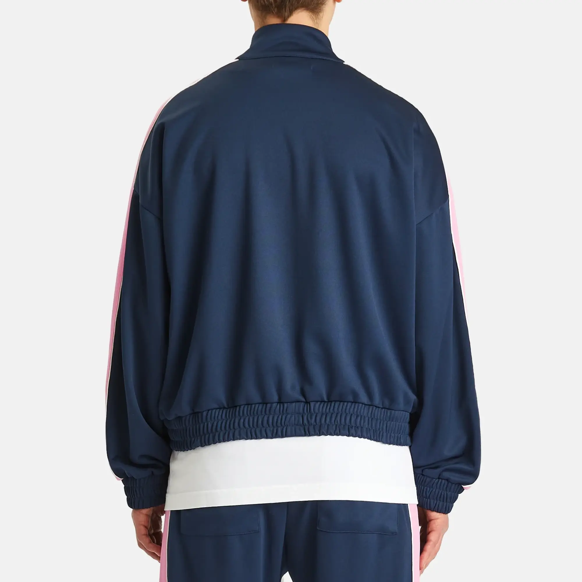 Cole Buxton Men's Contrast Tape Track Jacket Blue/Pink