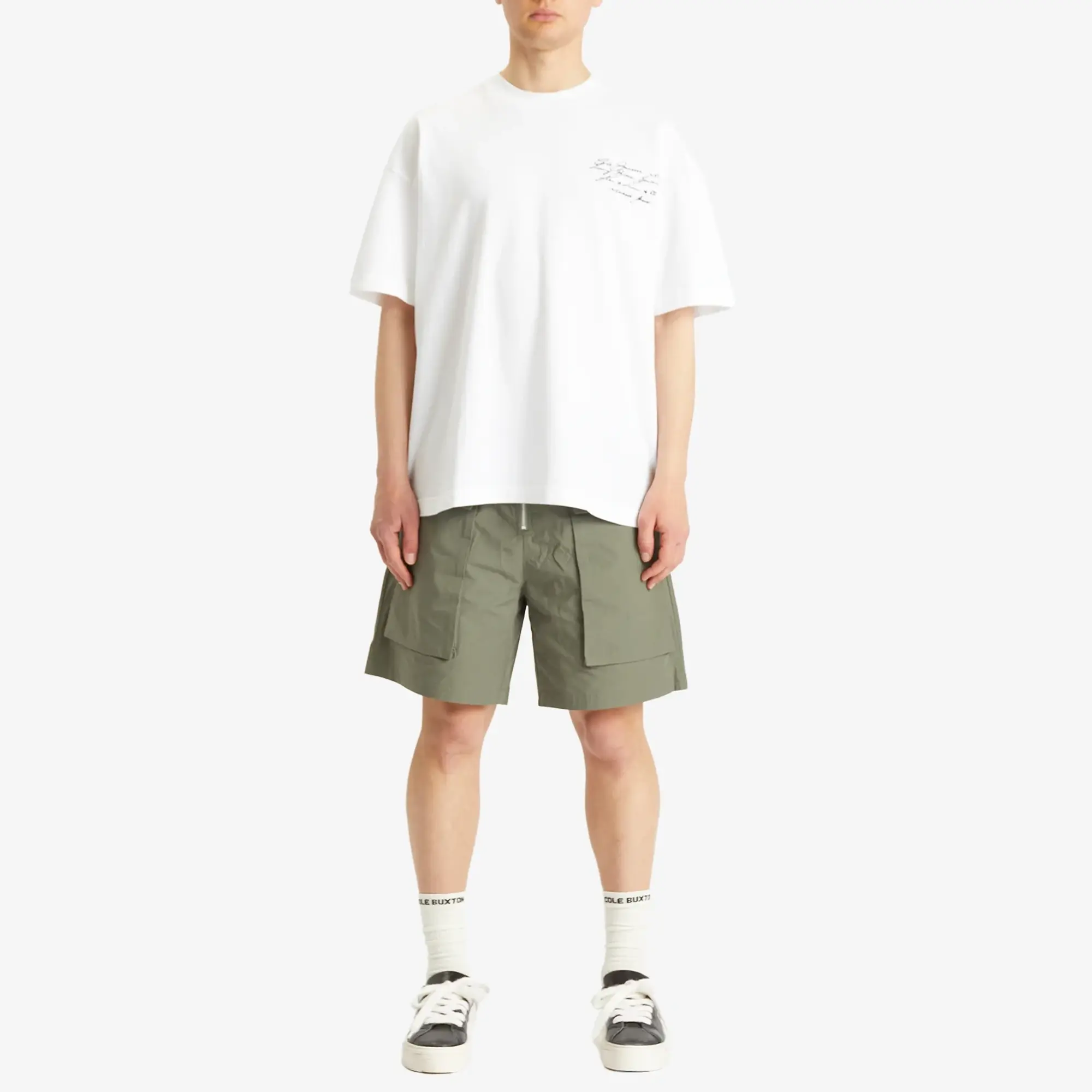 Cole Buxton Men's Cotton Cargo Shorts Khaki