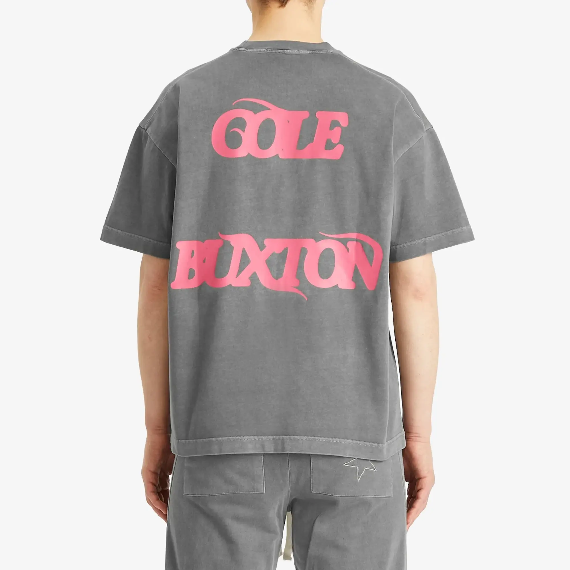 Cole Buxton Men's Balearic T-Shirt Og Washed Black/Pink