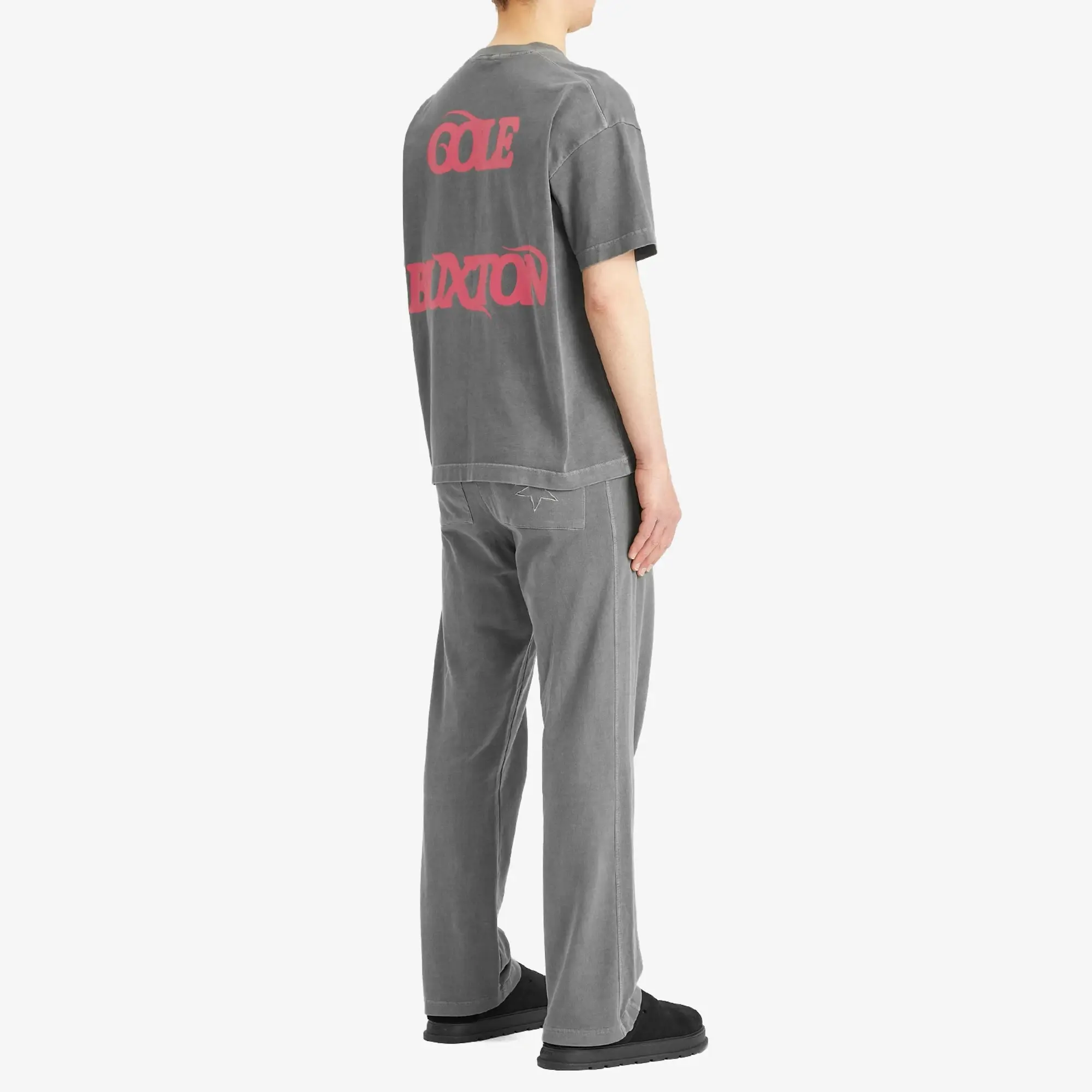 Cole Buxton Men's Balearic T-Shirt Og Washed Black/Pink