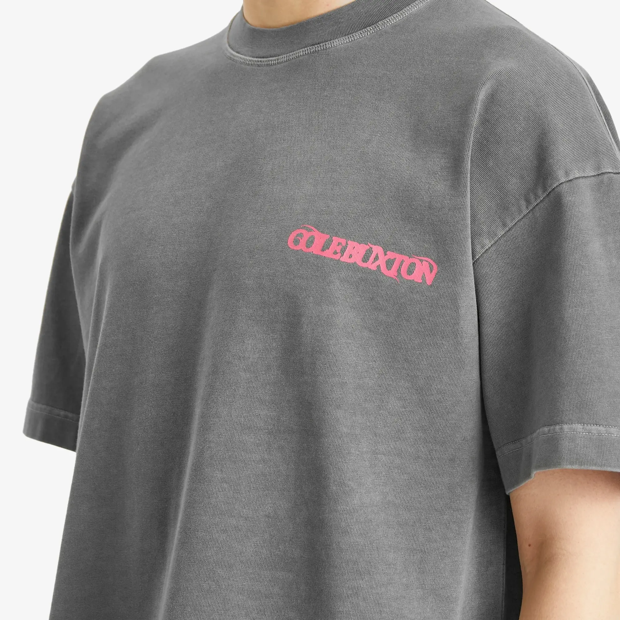 Cole Buxton Men's Balearic T-Shirt Og Washed Black/Pink