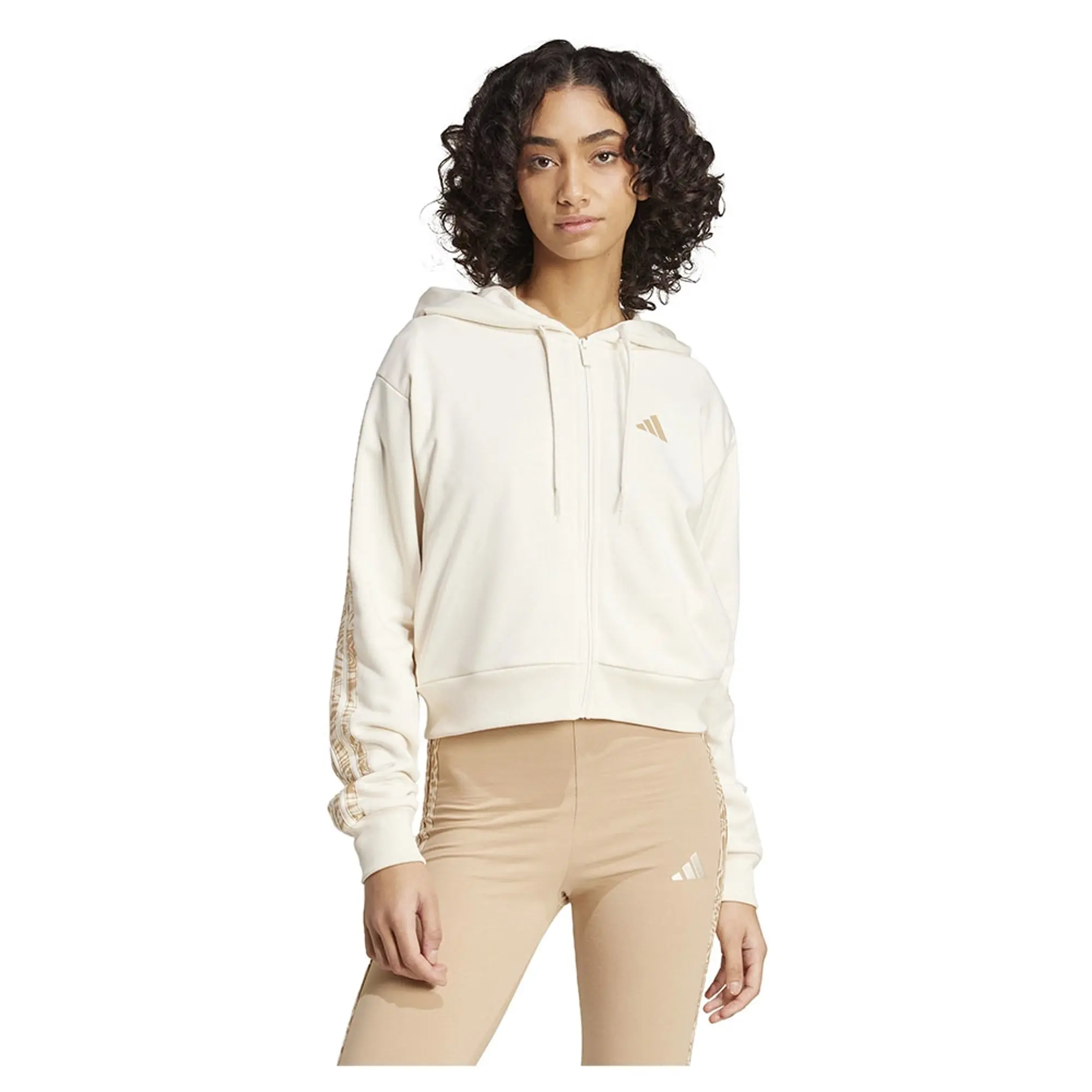 Adidas Essentials Seasonals Animal French Terry Full Zip Sweatshirt