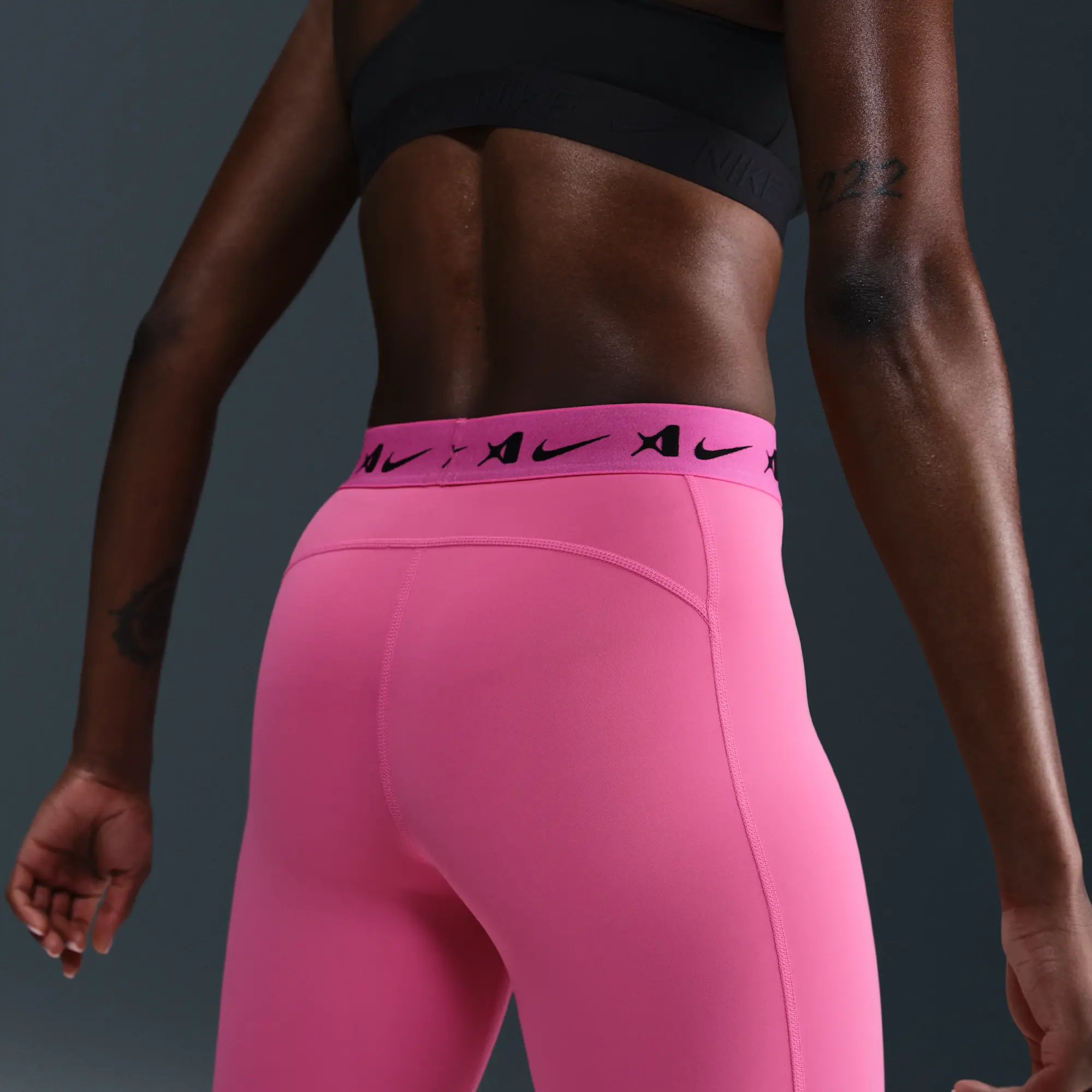 Nike A'ja Wilson Women's A'symmetric Mid-Rise Single-Leg Basketball Leggings - Pink - Sustainable Materials