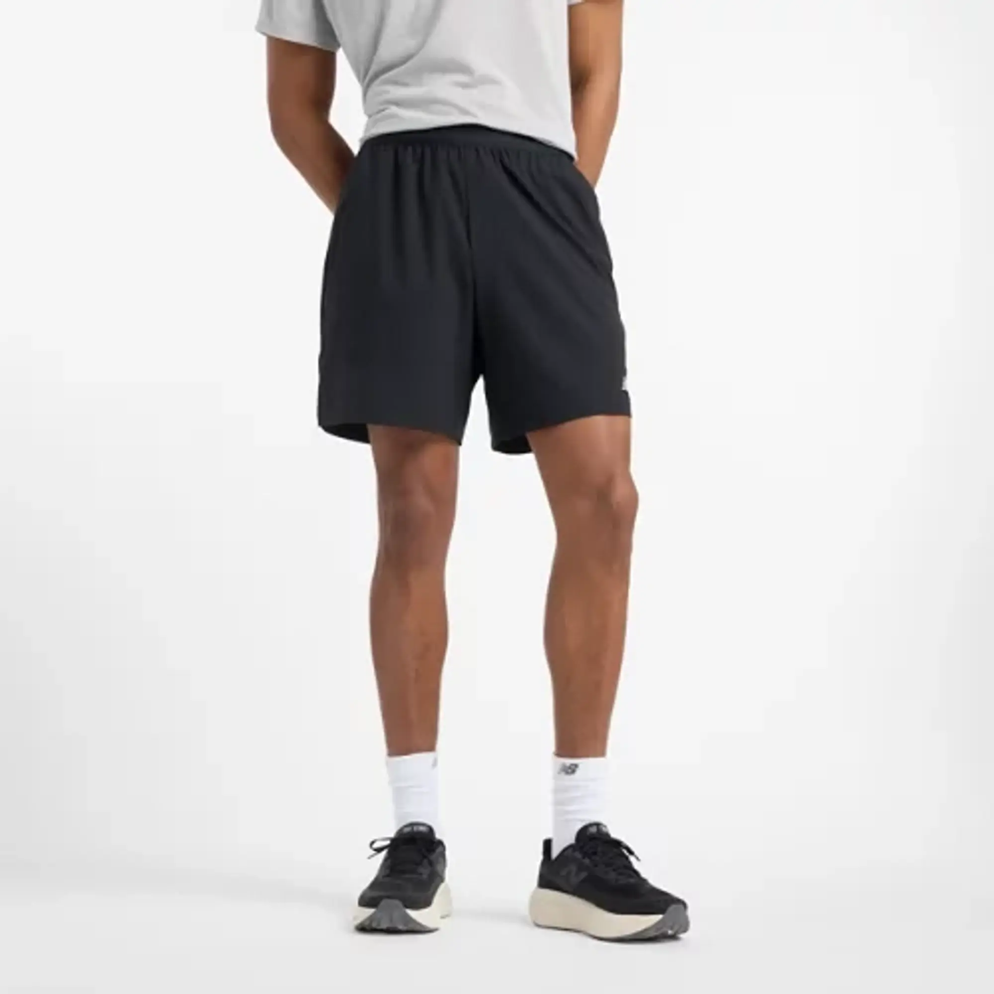 New Balance Men's Run Energy Short in Black Polywoven