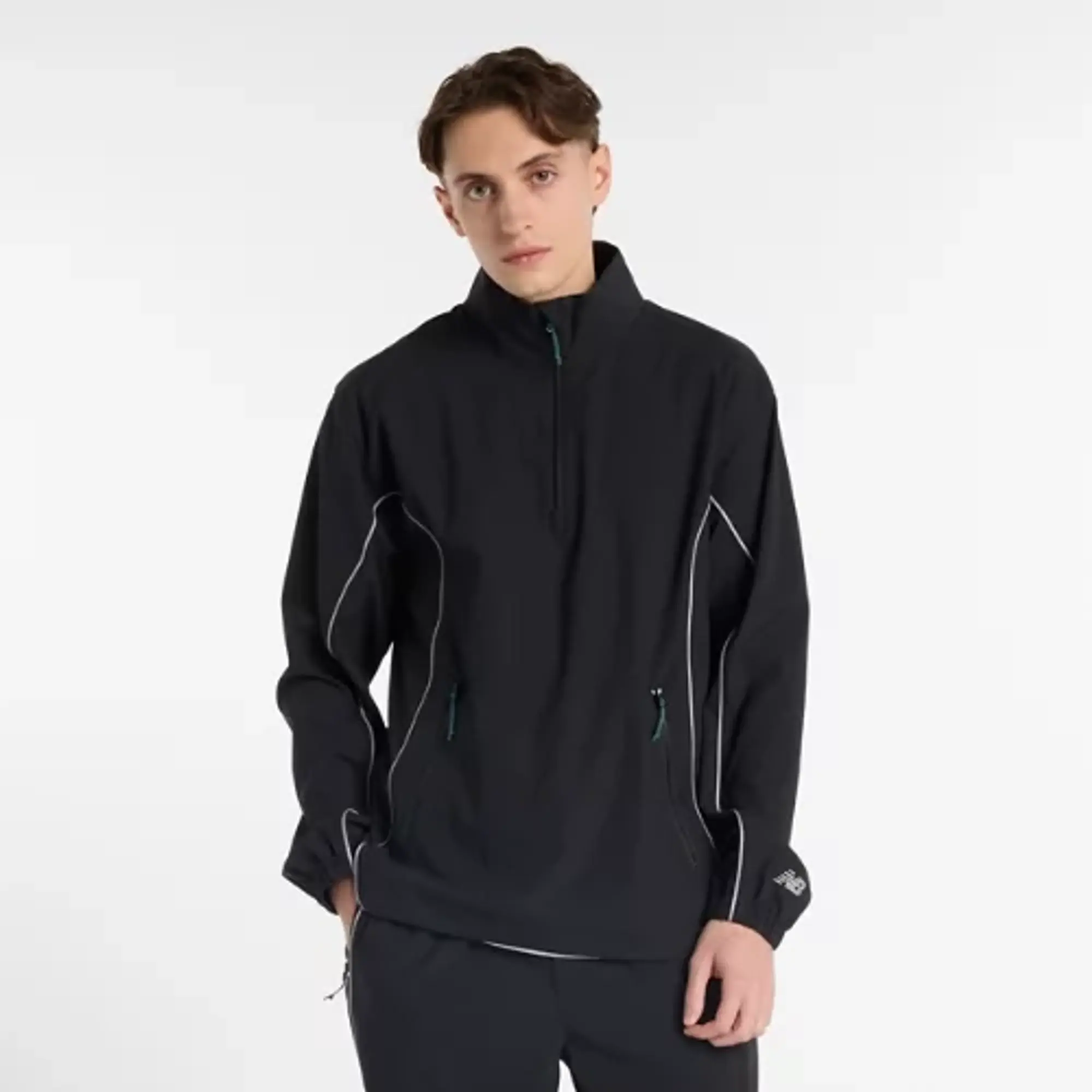 New Balance Men's Run Energy Jacket in Black Polywoven