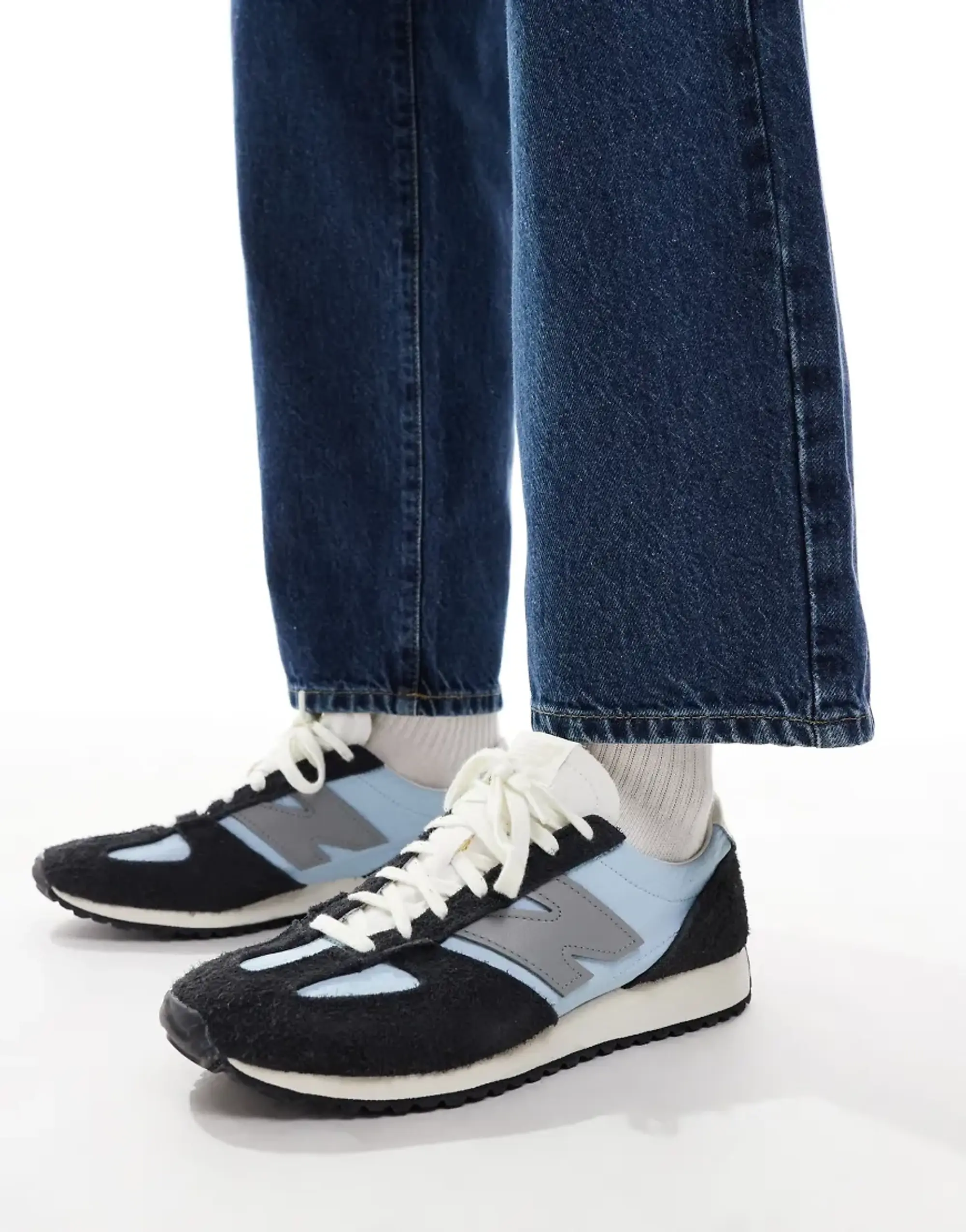 New Balance Unisex 471 in Blue/Black/Grey Suede/Mesh