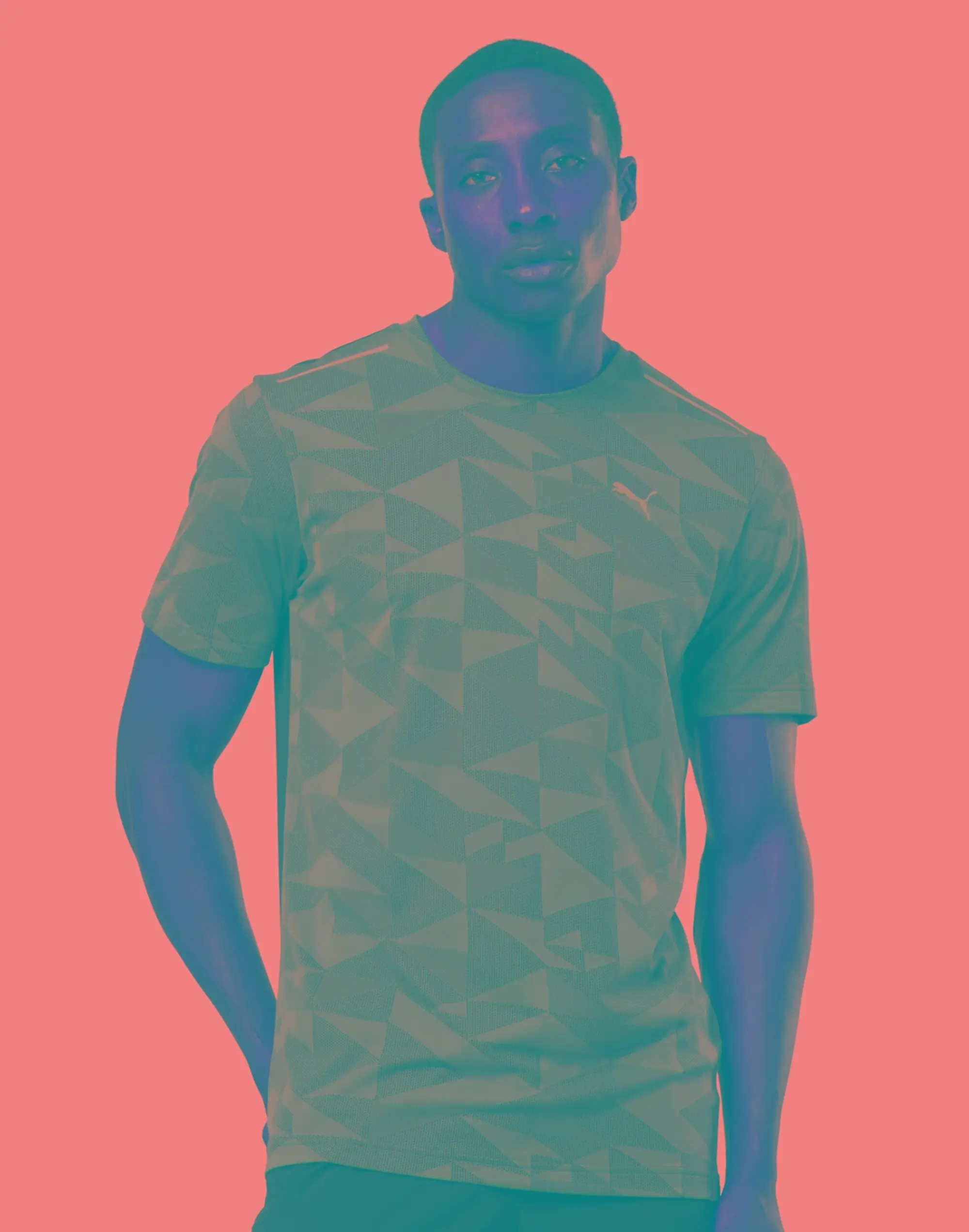Men's Puma Aop Speed T-Shirt in Black 