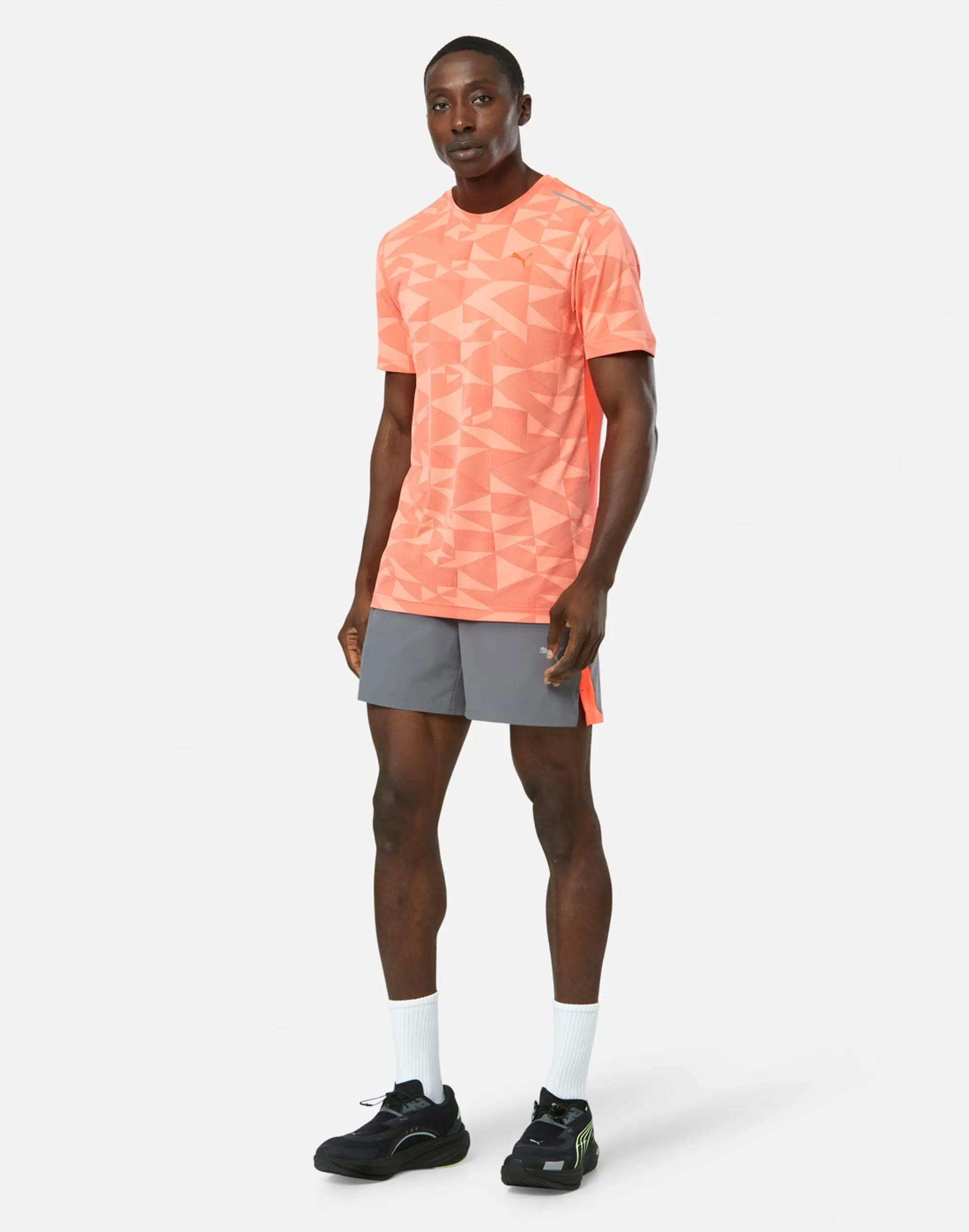 Men's Puma Aop Speed T-Shirt in Red 