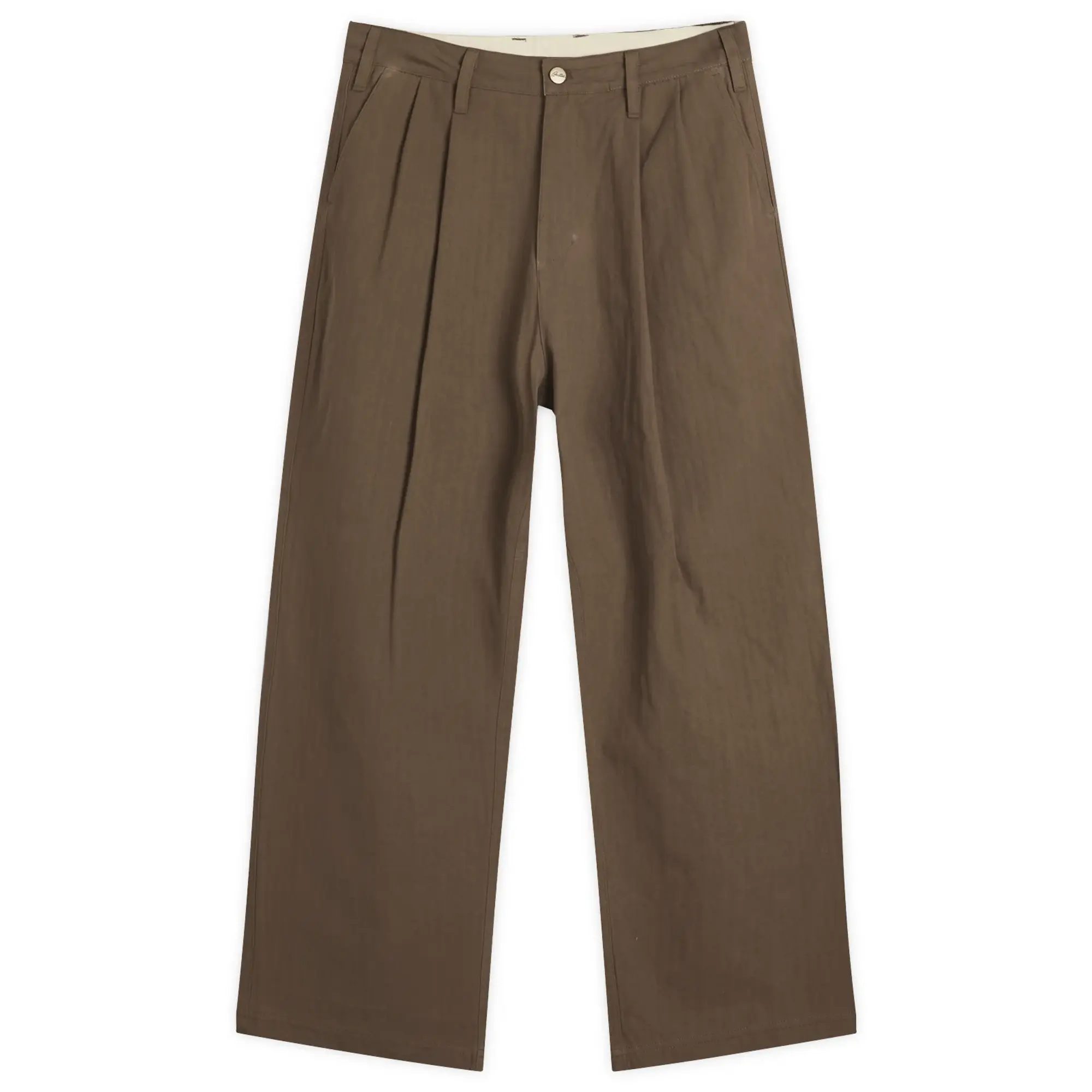 Butter Goods Men's Pleated Trousers Chocolate