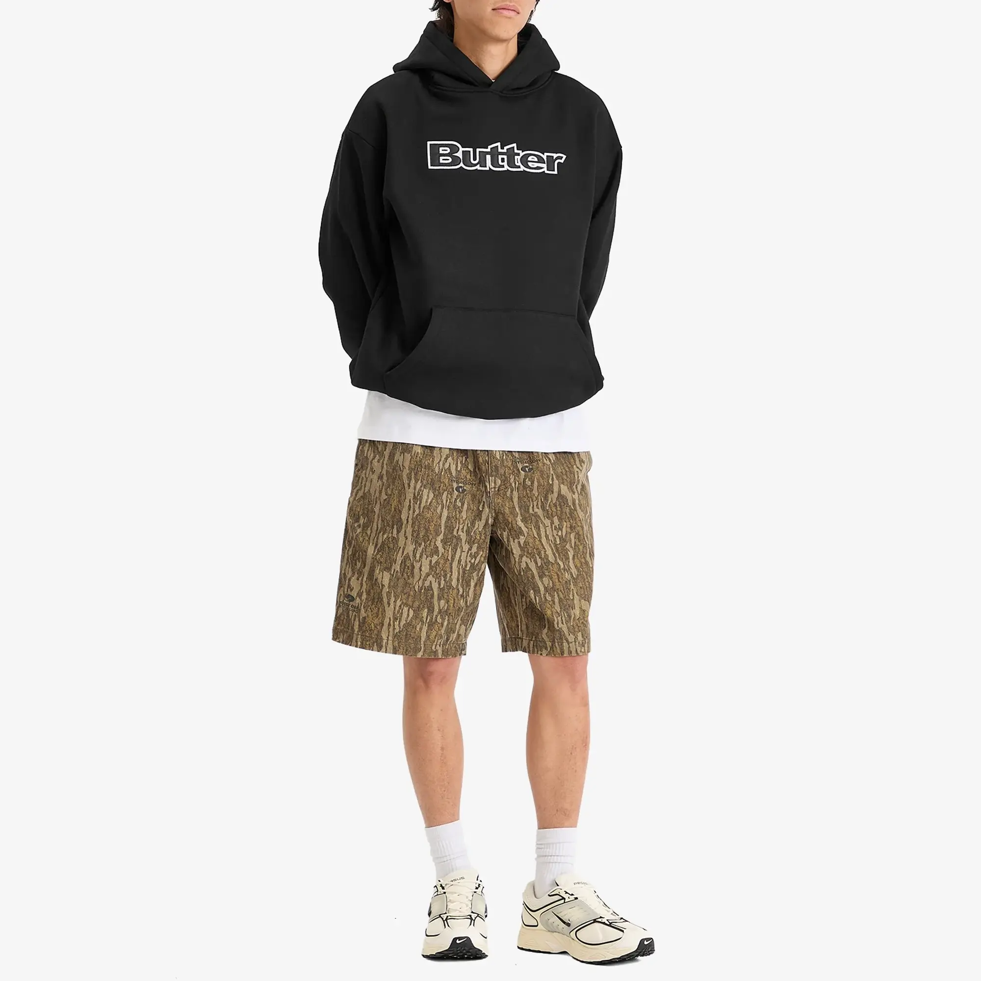 Butter Goods Men's Satin Logo Applique Hoodie Black