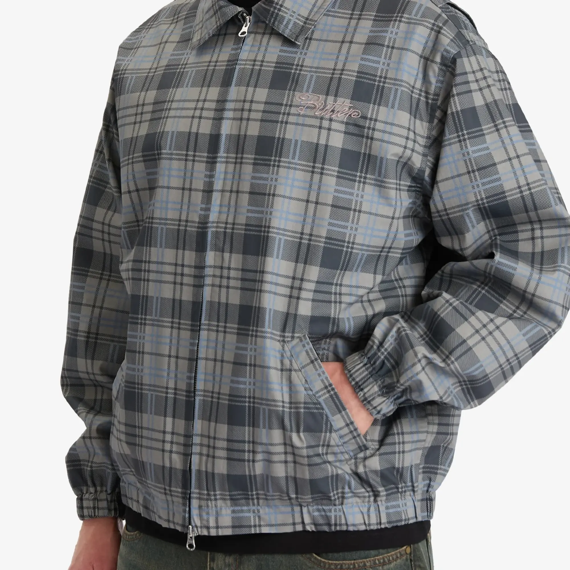 Butter Goods Men's Jive Jacket Navy Plaid