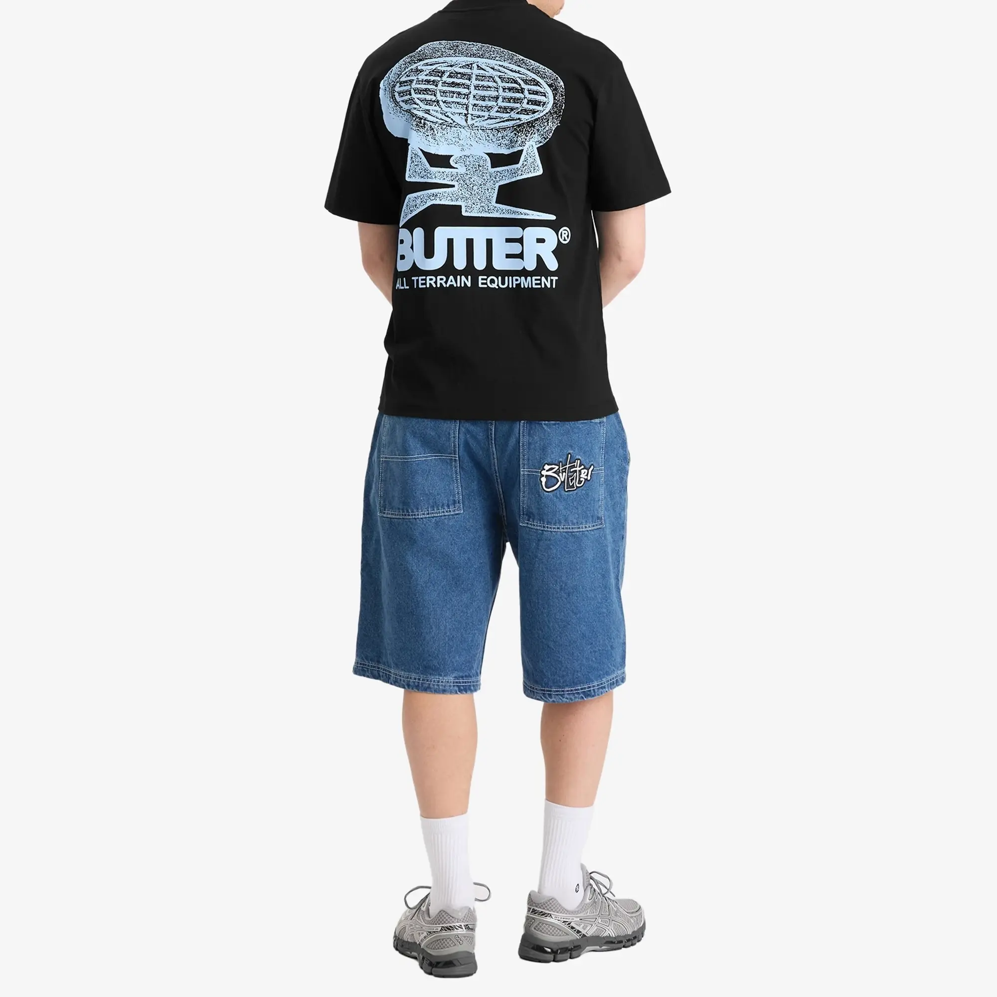 Butter Goods Men's Scribble Denim Shorts Mid Blue