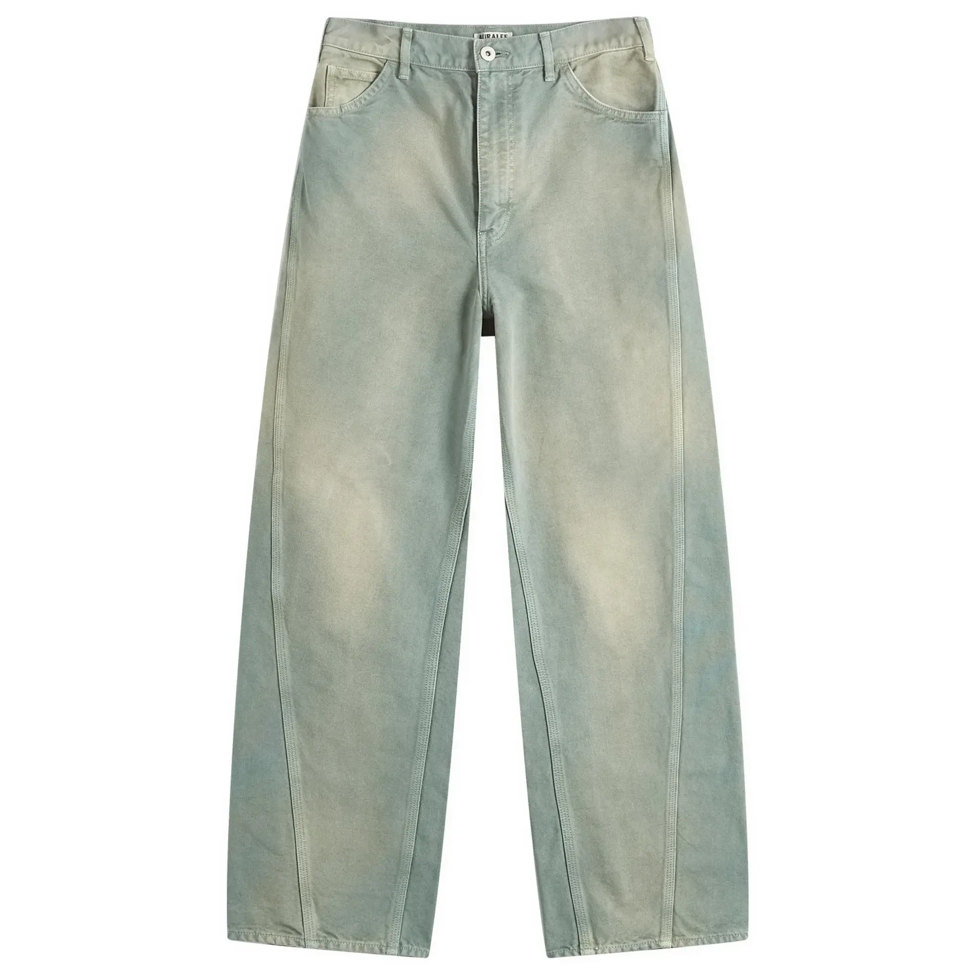 Auralee Women's Organic Cotton Duck Pants Ash Green