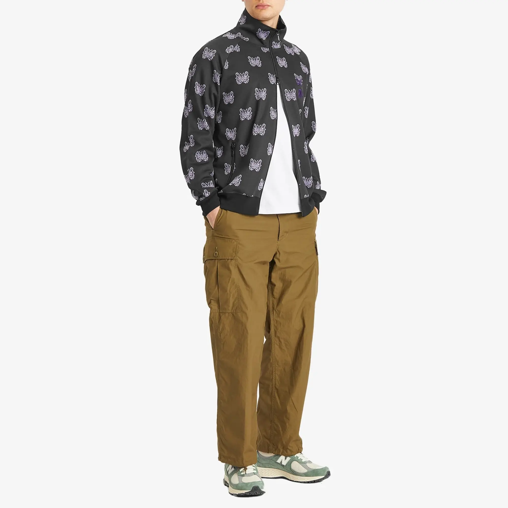 Needles Men's x Kae Tanaka Poly Jacquard Track Jacket Black