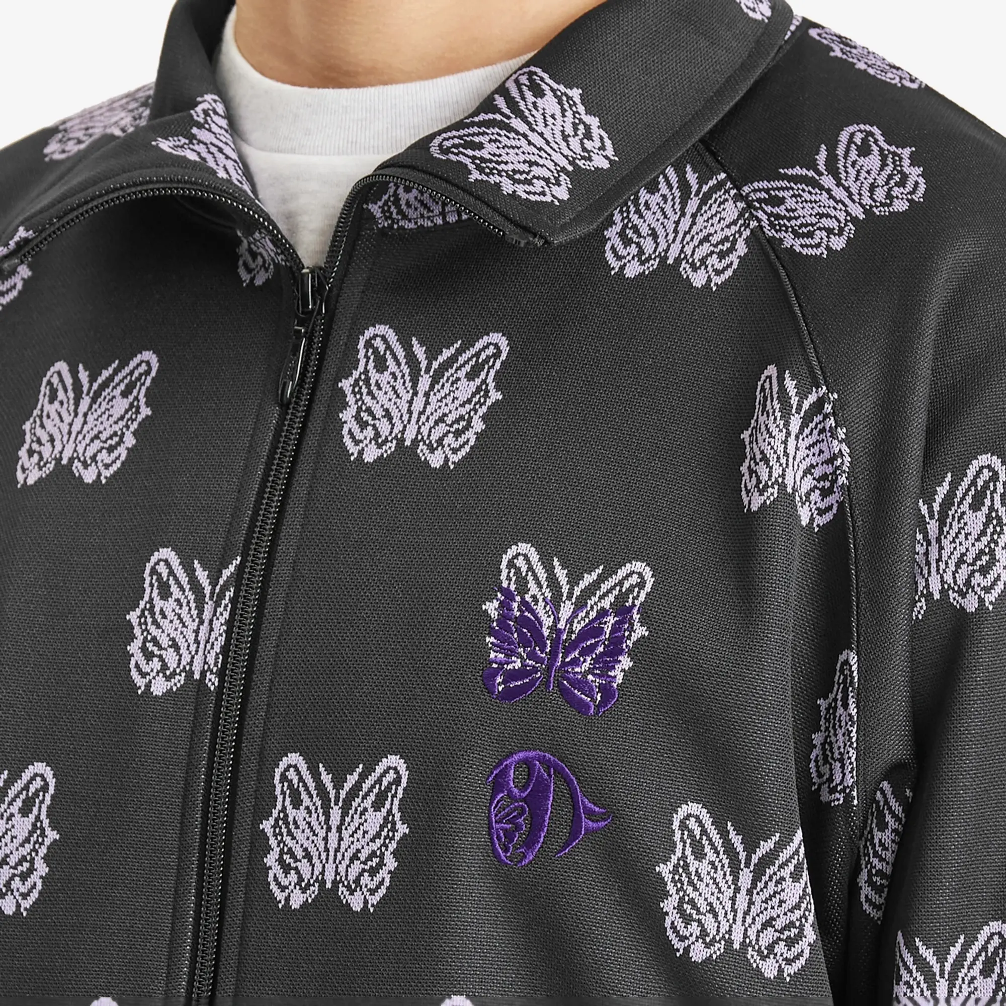 Needles Men's x Kae Tanaka Poly Jacquard Track Jacket Black