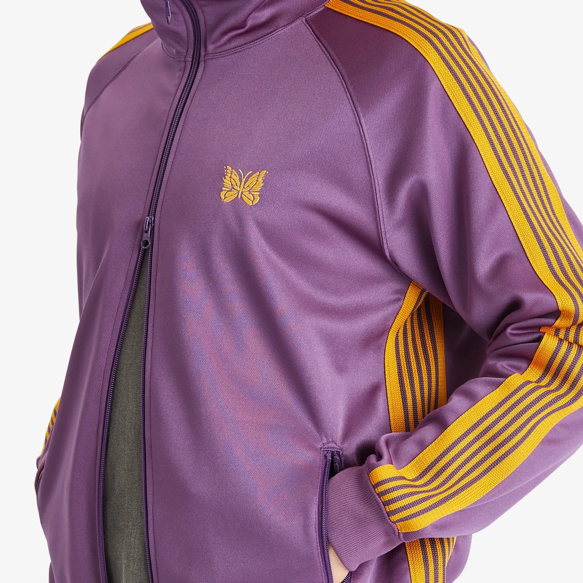 Needles Men's Poly Smooth Track Jacket Purple