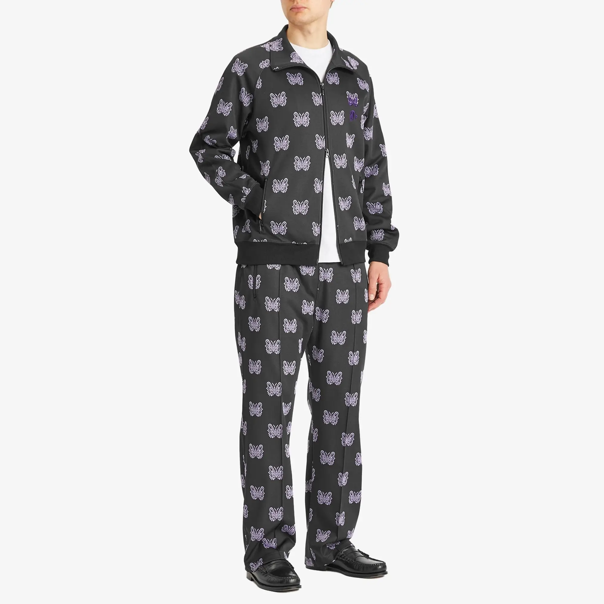 Needles Men's x Kae Tanaka Poly Jacquard Track Pant Black