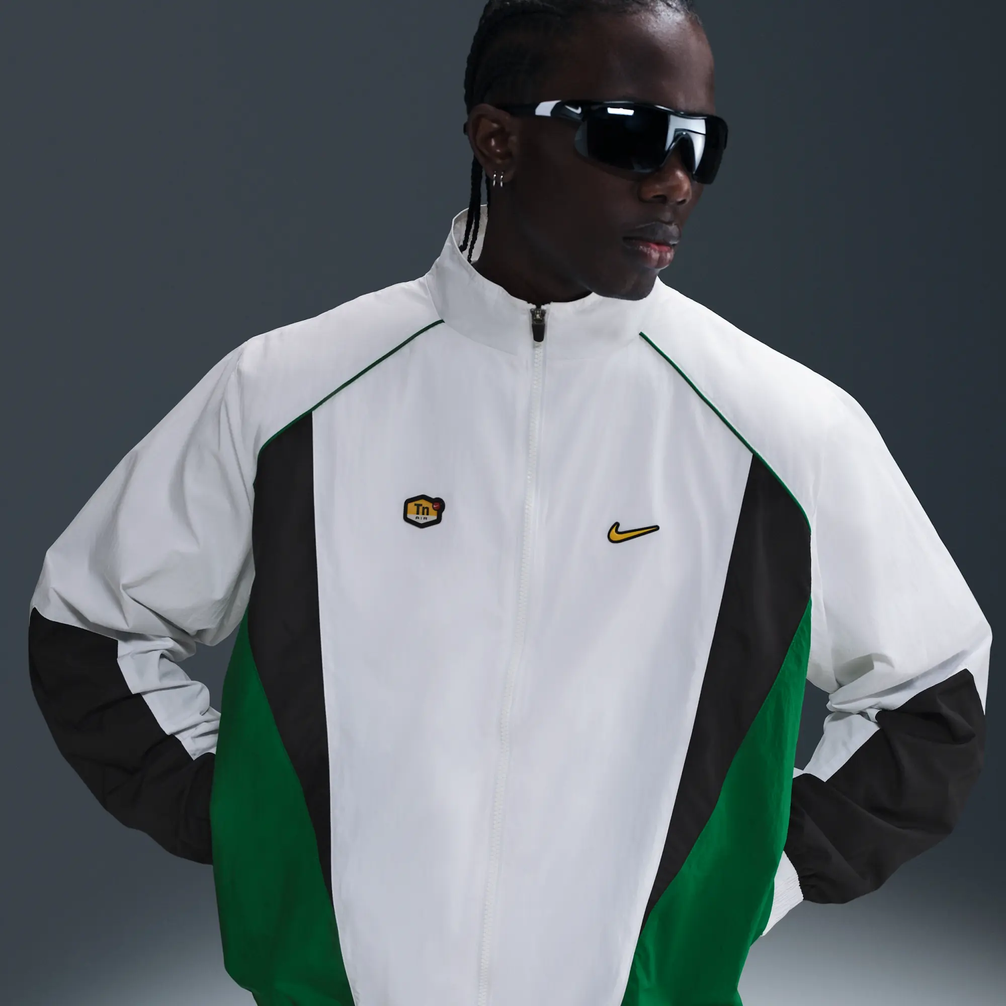 Nike Sportswear Men's Woven Track Jacket - White - Nylon