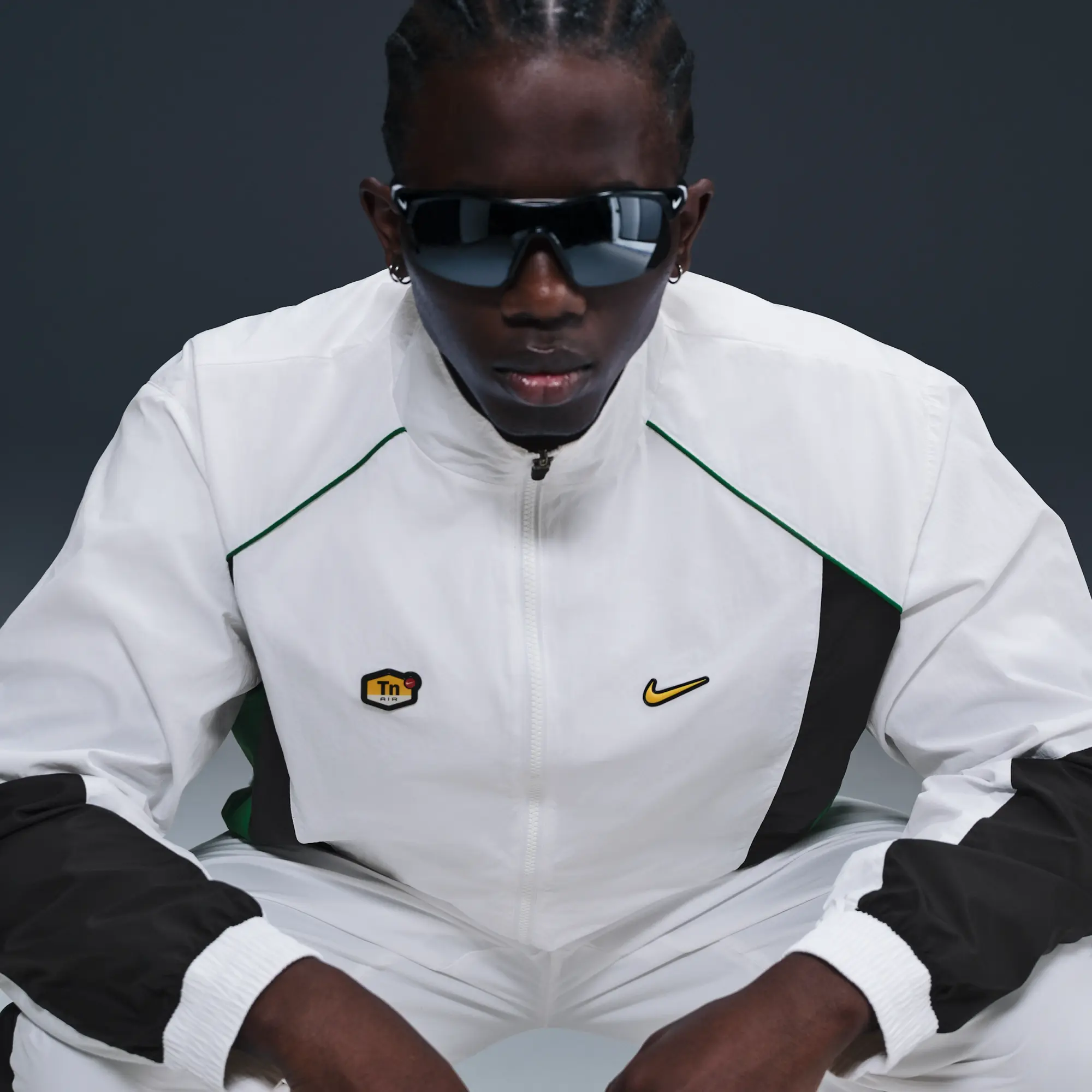 Nike Sportswear Men's Woven Track Jacket - White - Nylon