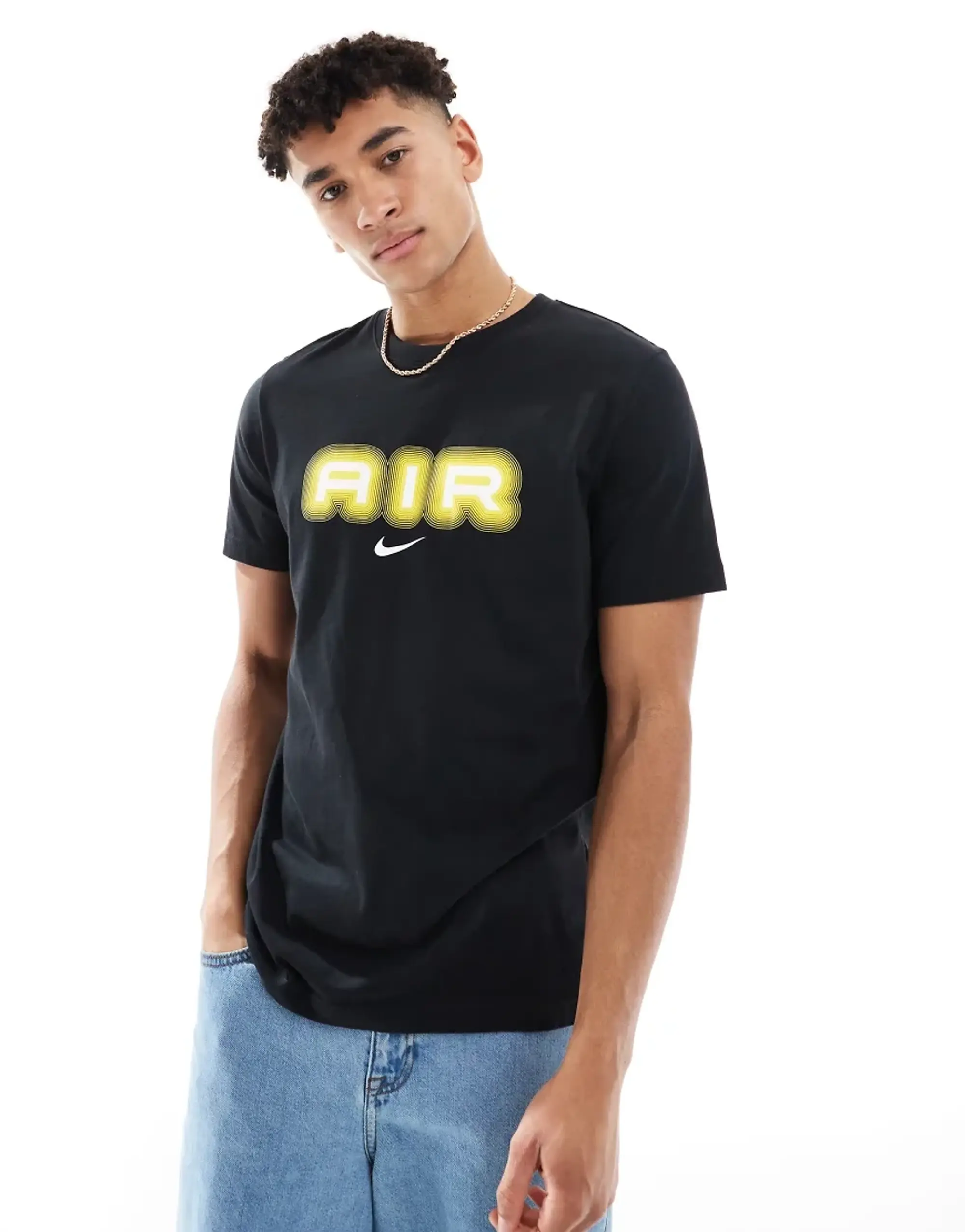 Men's Nike Swoosh Air Graphic T-Shirt in Black 