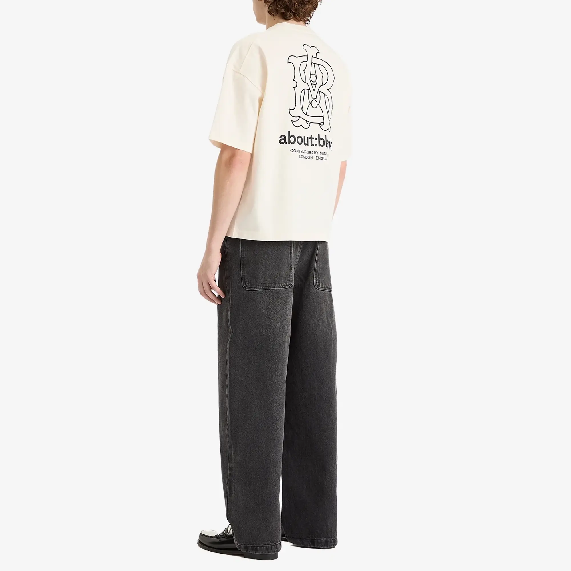 about:blank Men's Emblem T-Shirt Oat