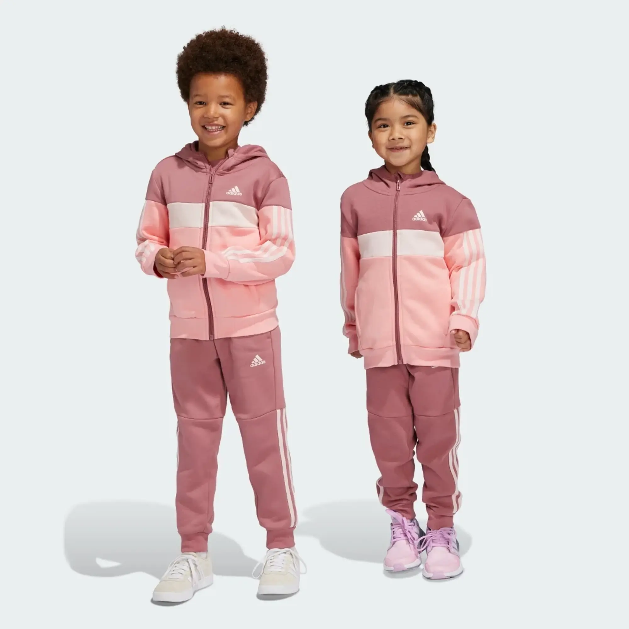 adidas Tiberio 3-Stripes Colorblock Fleece Track Suit Kids