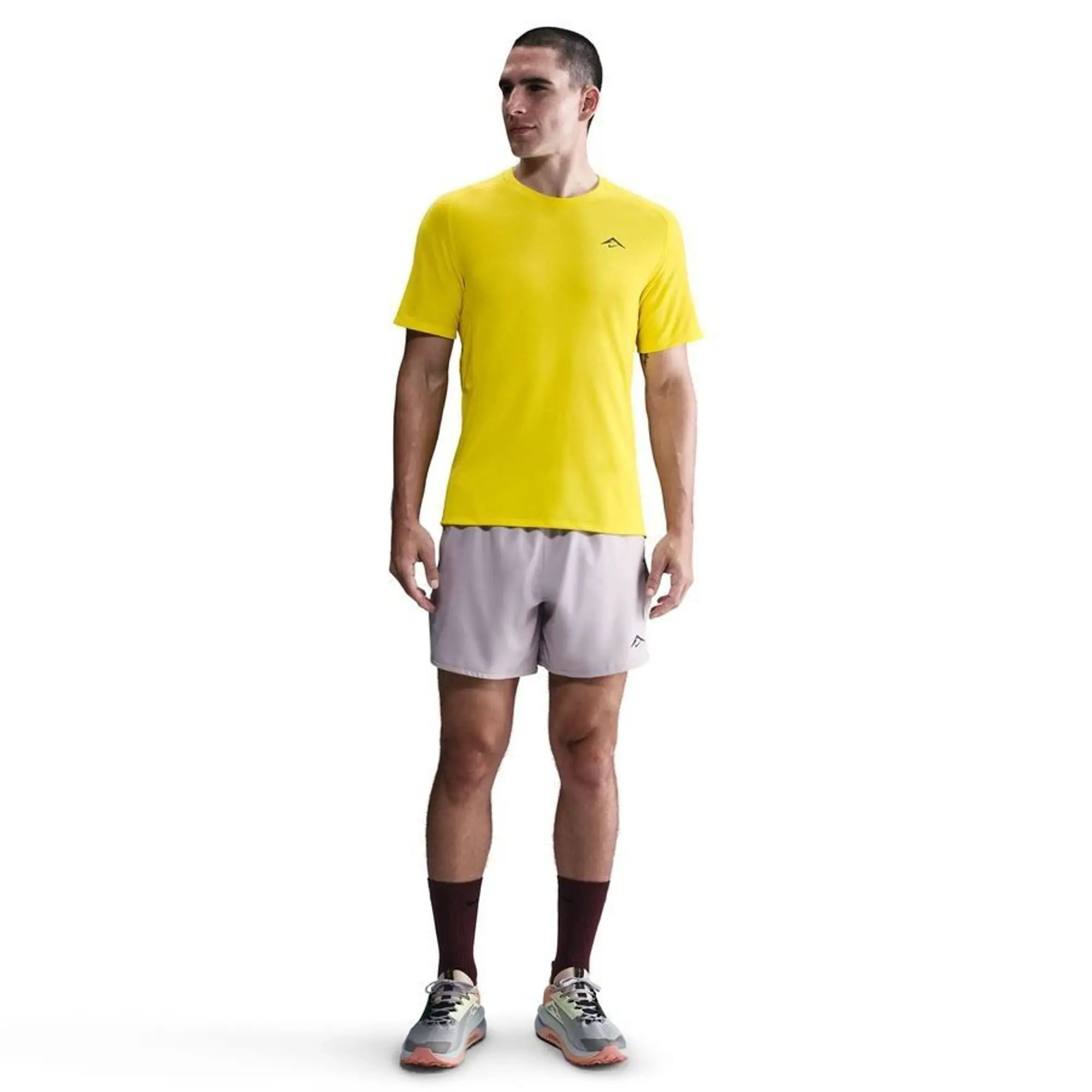 Nike Running T-Shirt Dri-Fit Adv Solar Chase - ['Yellow']