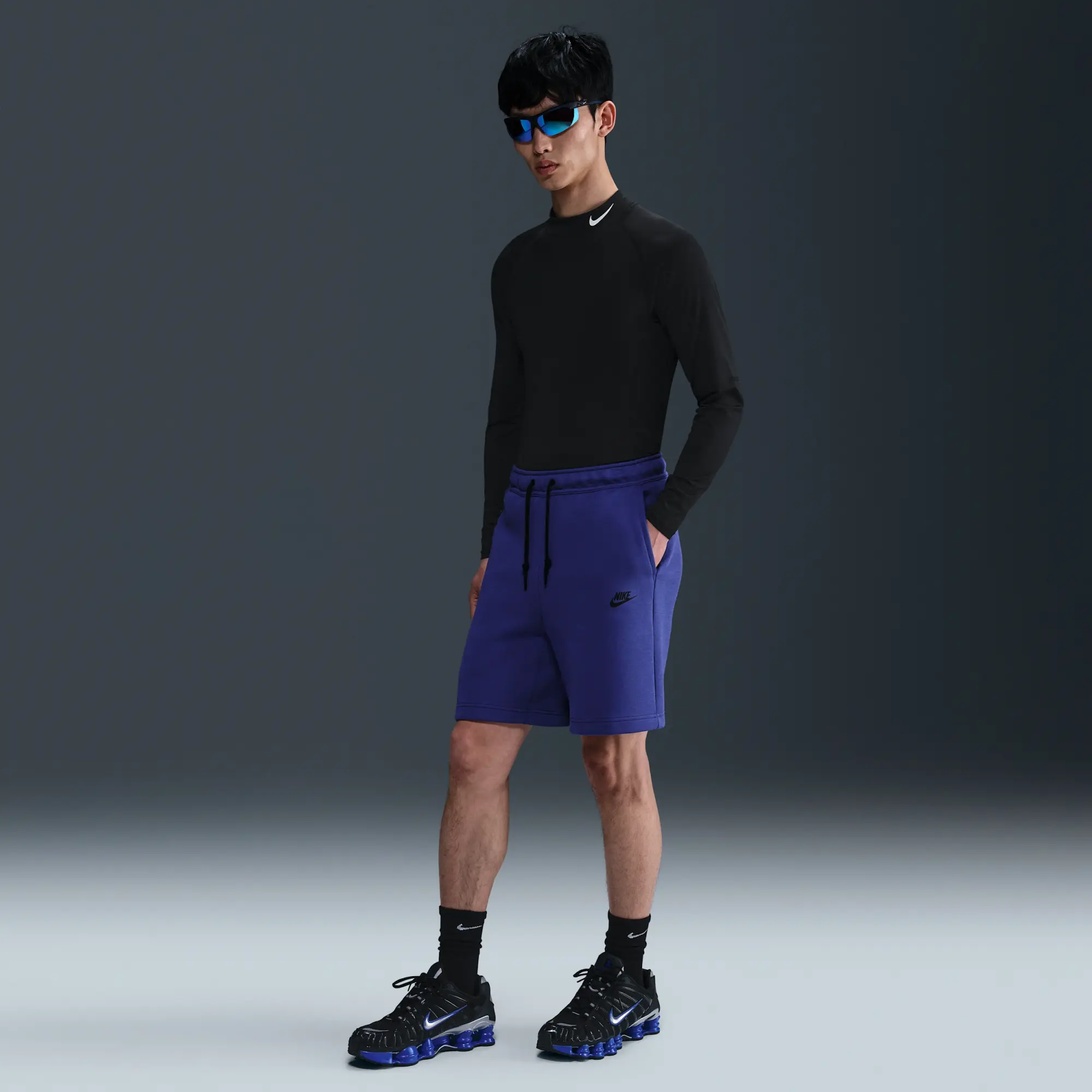 Nike Sportswear Tech Fleece Men's Shorts - Purple - Cotton/Polyester