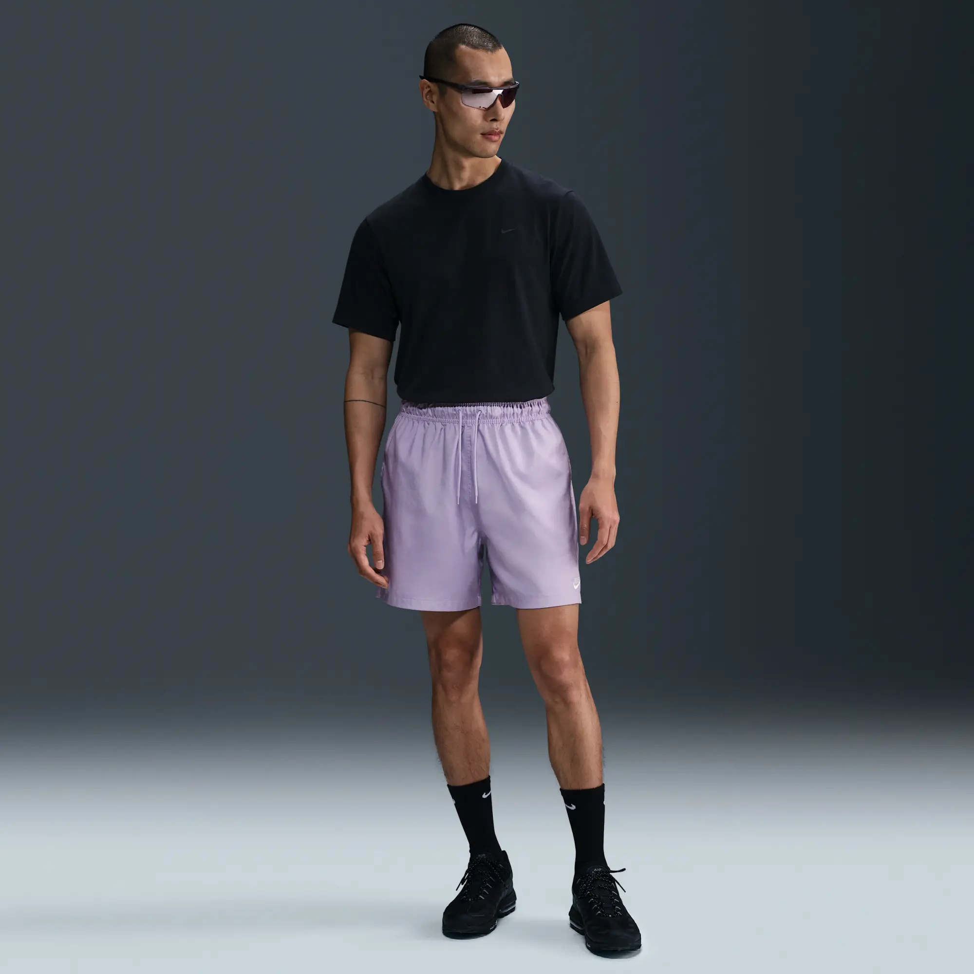 Nike Club Men's Woven Flow Shorts - Purple - Polyester